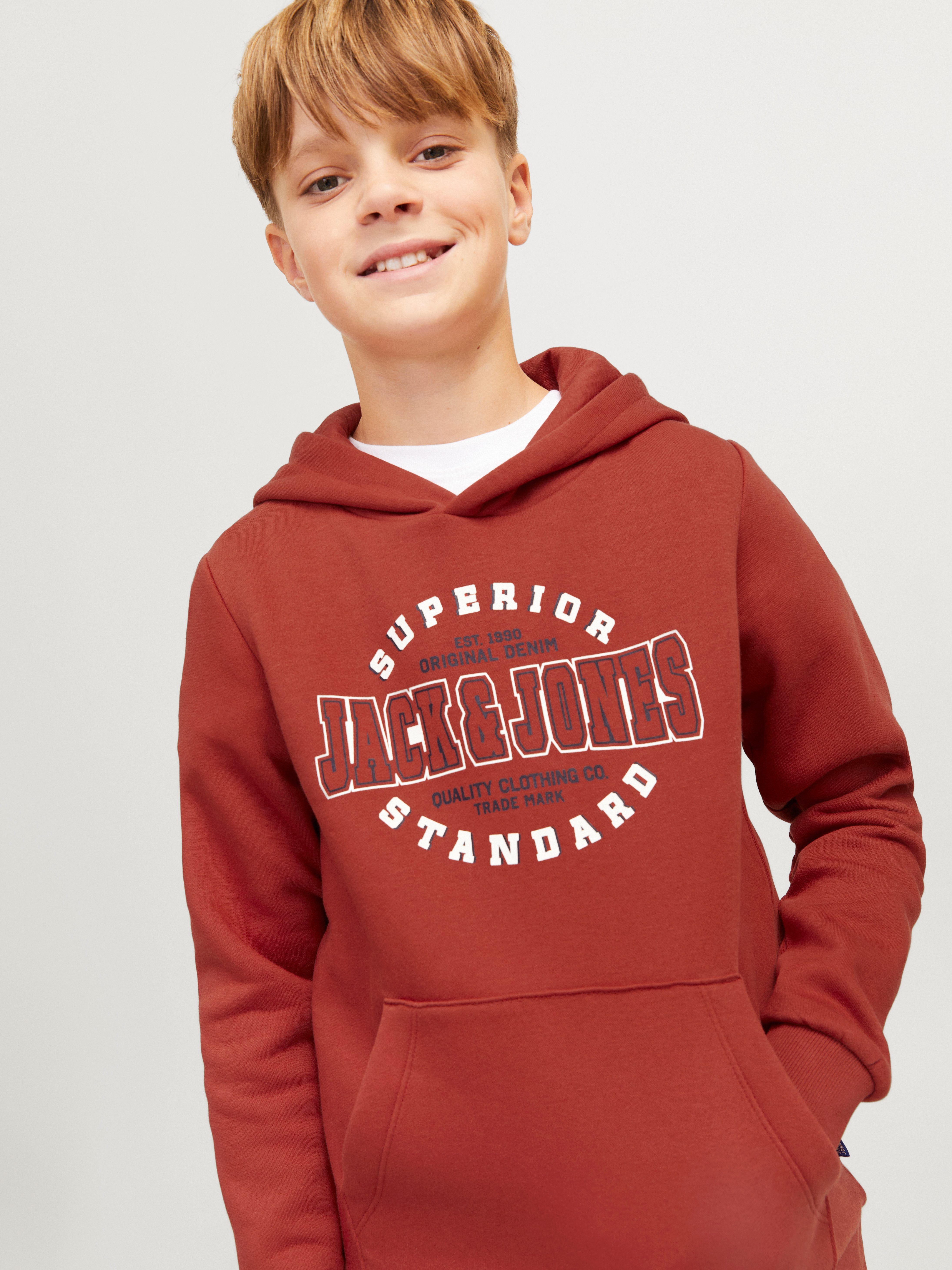 Jack & Jones Junior Hoodie JJELOGO SWEAT HOOD 2 COL 24 25 NOOS JNR