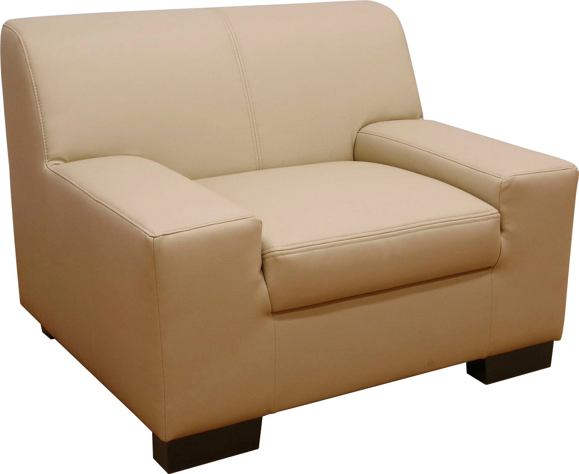 DOMO collection Fauteuil Norma Top, elegant en modern, platte armleuningen, comfortabel (set)