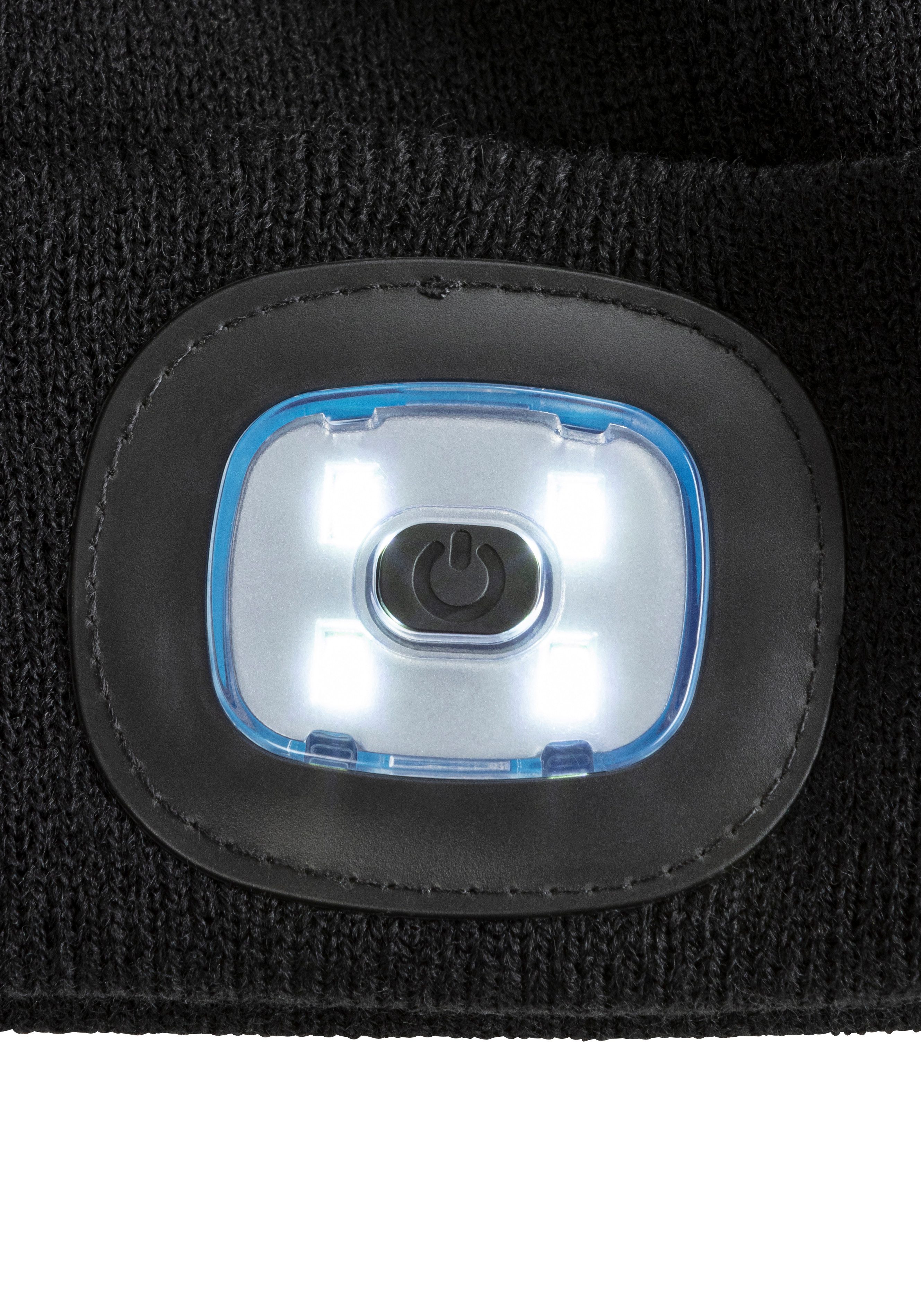 HEAT keeper Gebreide muts MEN THERMAL BEANIE+LED LIGHT RECHARGE oplaadbare, afneembare led-lamp voor de donkere tijd van het jaar (2 stuks)