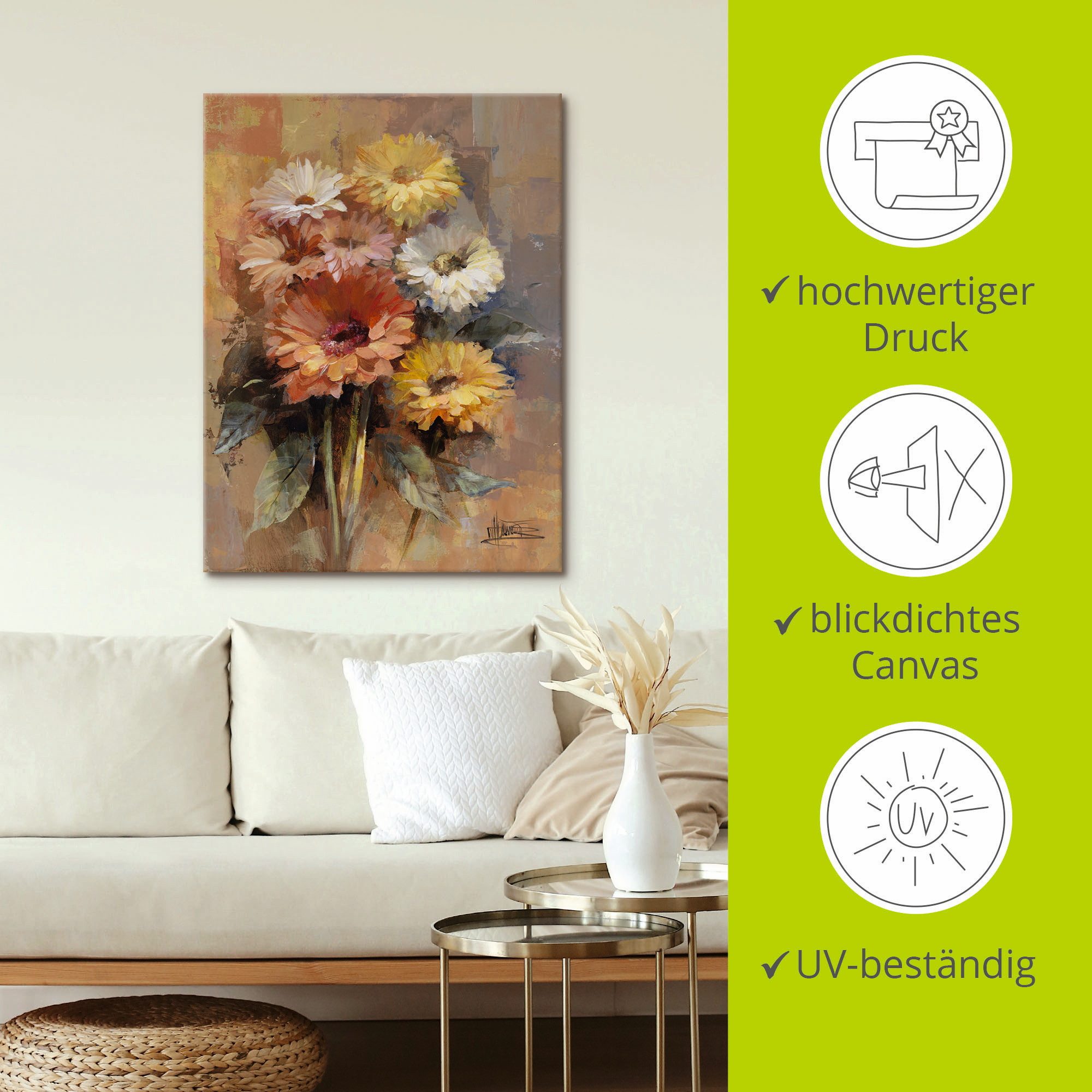 Artland Artprint Bos bloemen II als artprint op linnen, poster, muursticker in verschillende maten
