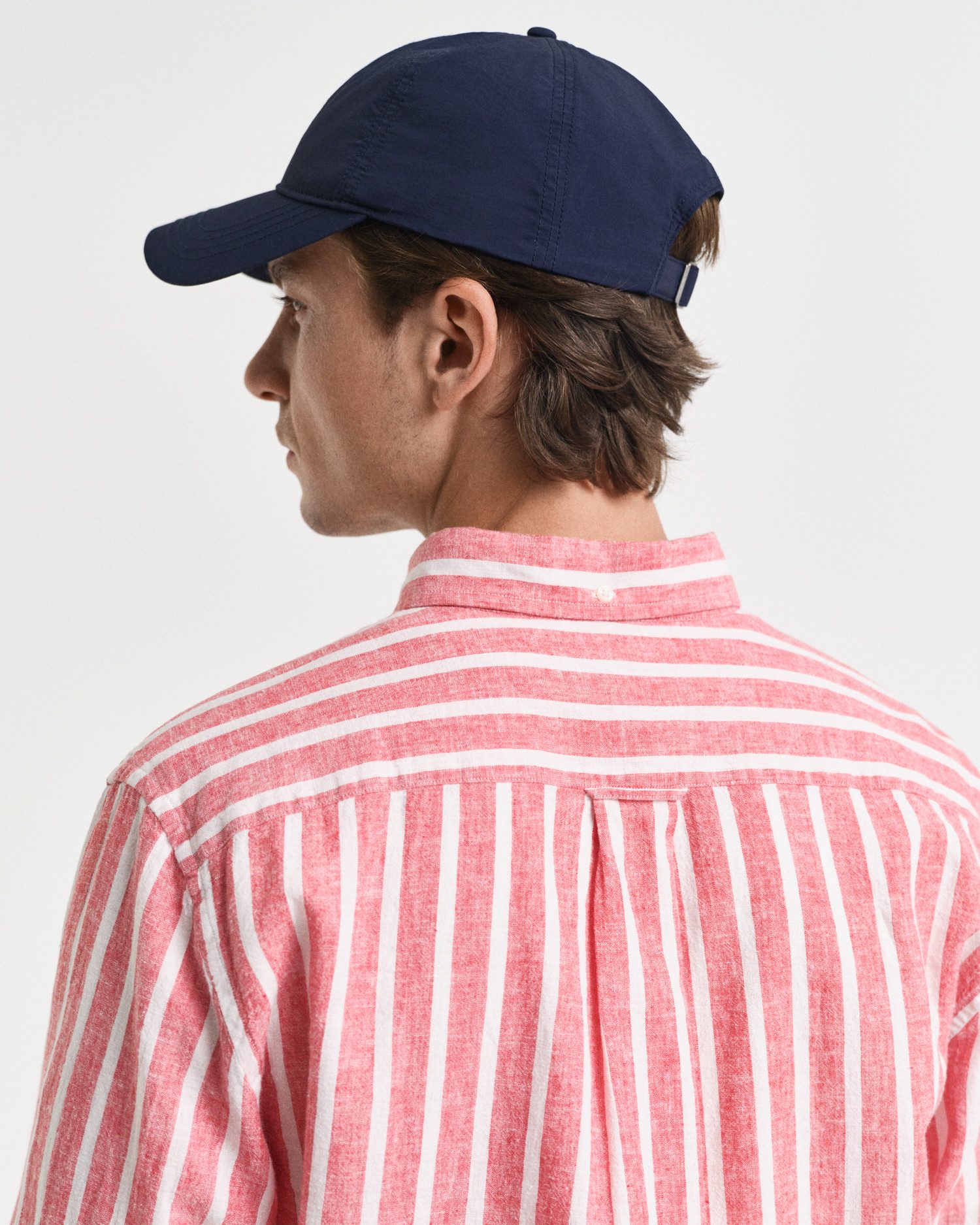 Gant Overhemd met lange mouwen REG COTTON/LINEN STRIPED SHIRT