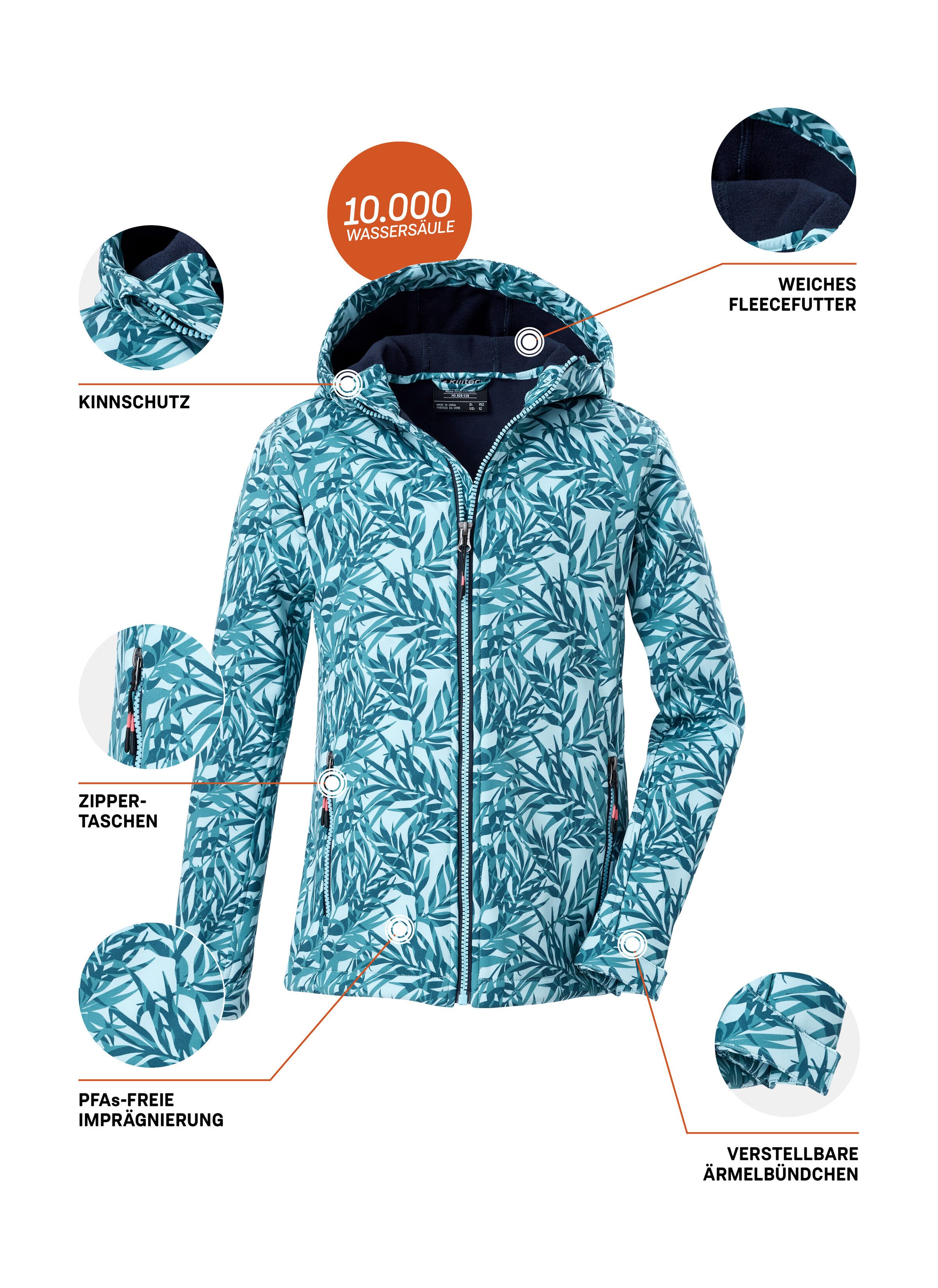 Killtec Softshell-jack Meisjes Softshell-jack Print