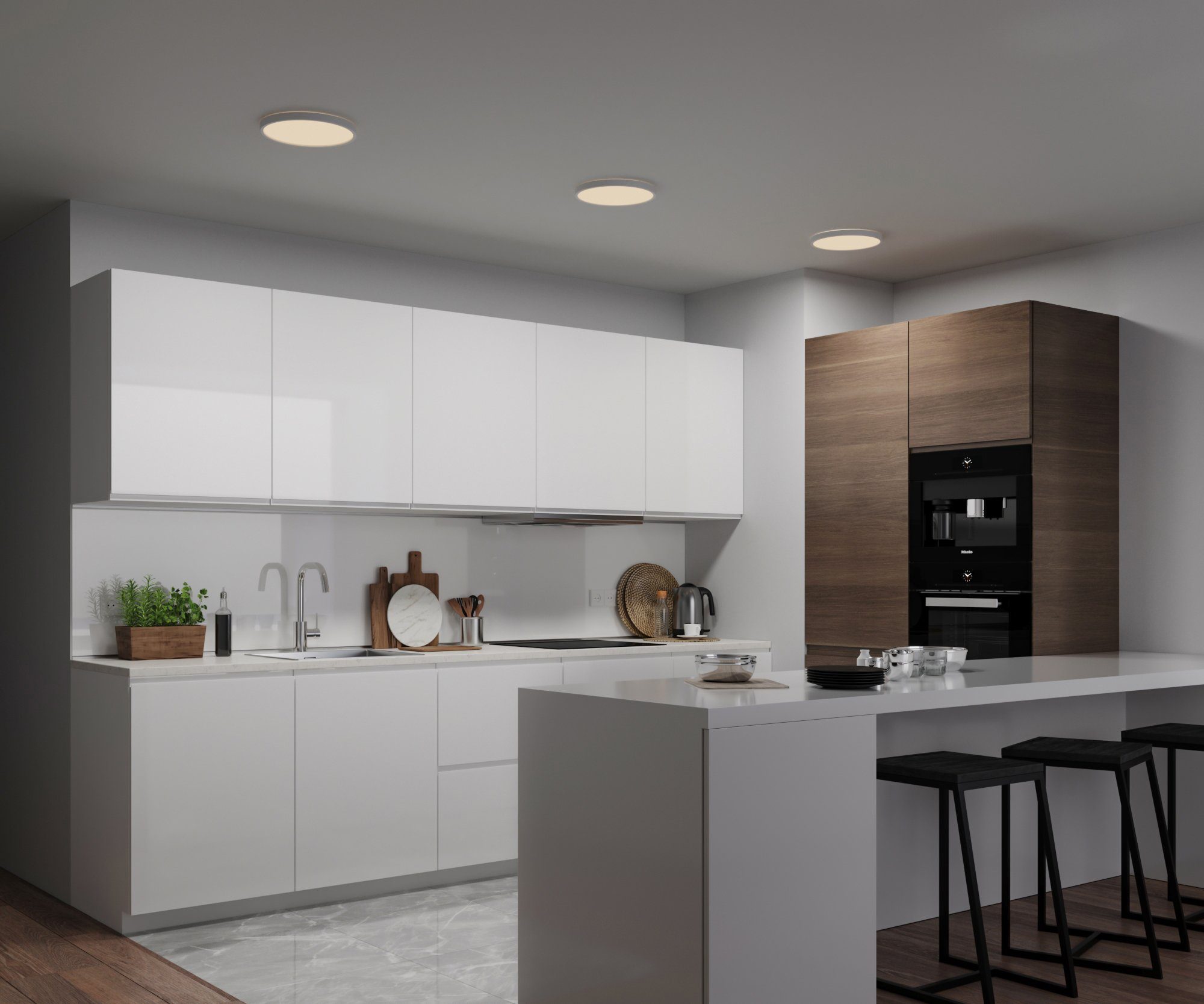 Nordlux Led-plafondlamp OJA Kleurwisseling + nachtlicht functie, inclusief led module, incl. dimmer