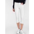 arizona capri jeans ultra stretch mid-waist wit