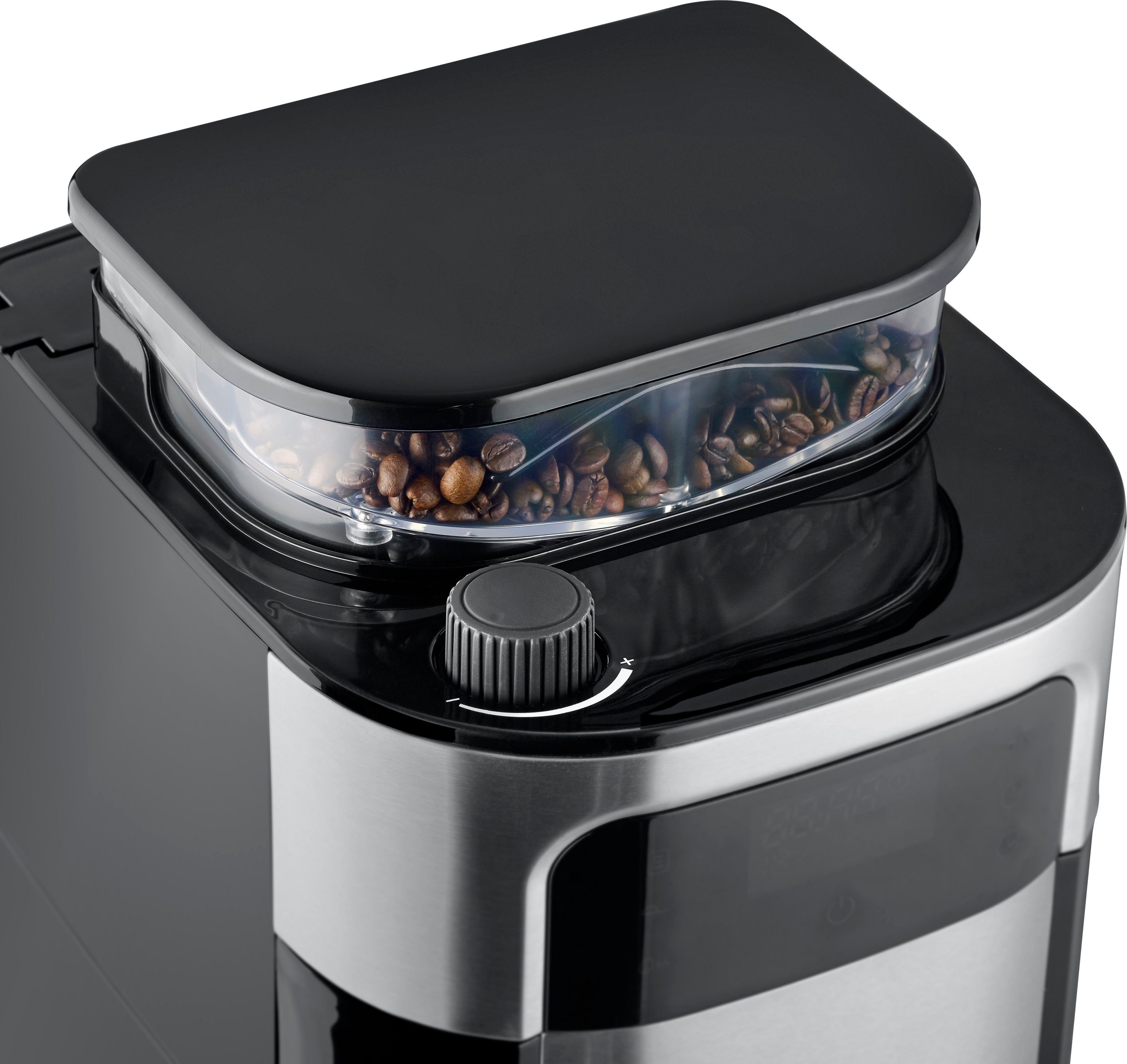 Severin Koffiezetapparaat met bonenmaler KA 4814, 1 l, met maalwerk, zwenkfilter, led-touchscreen, timerfunctie