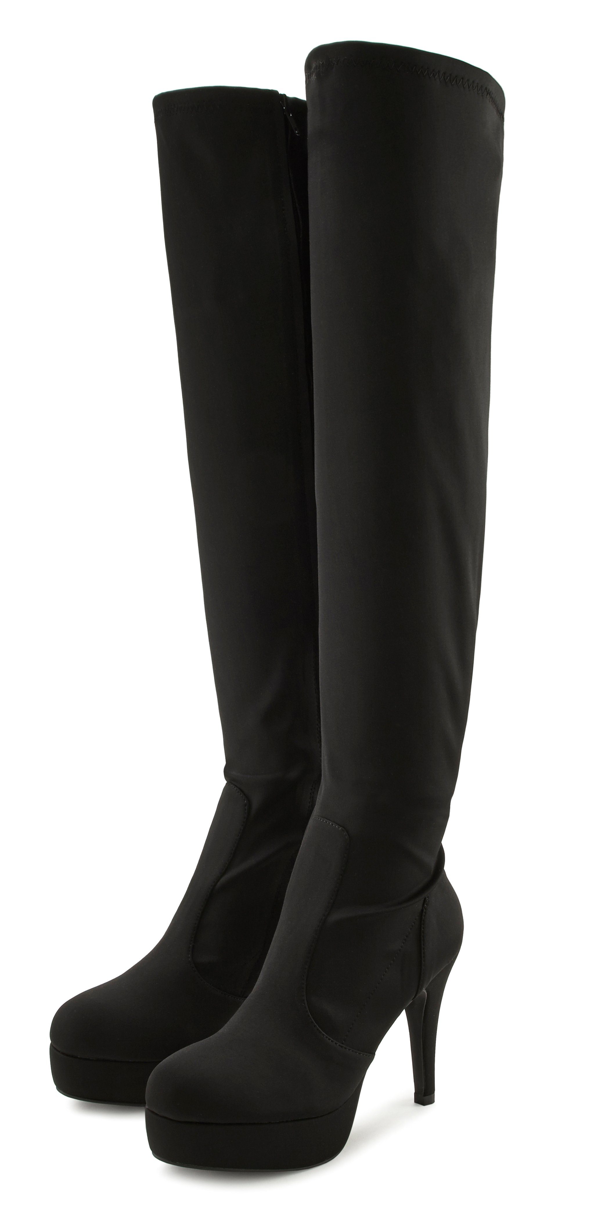 Lascana Belle Affaire Overknee-laarzen met lange schacht, hoge hak enkellaarsjes, slouchy boots