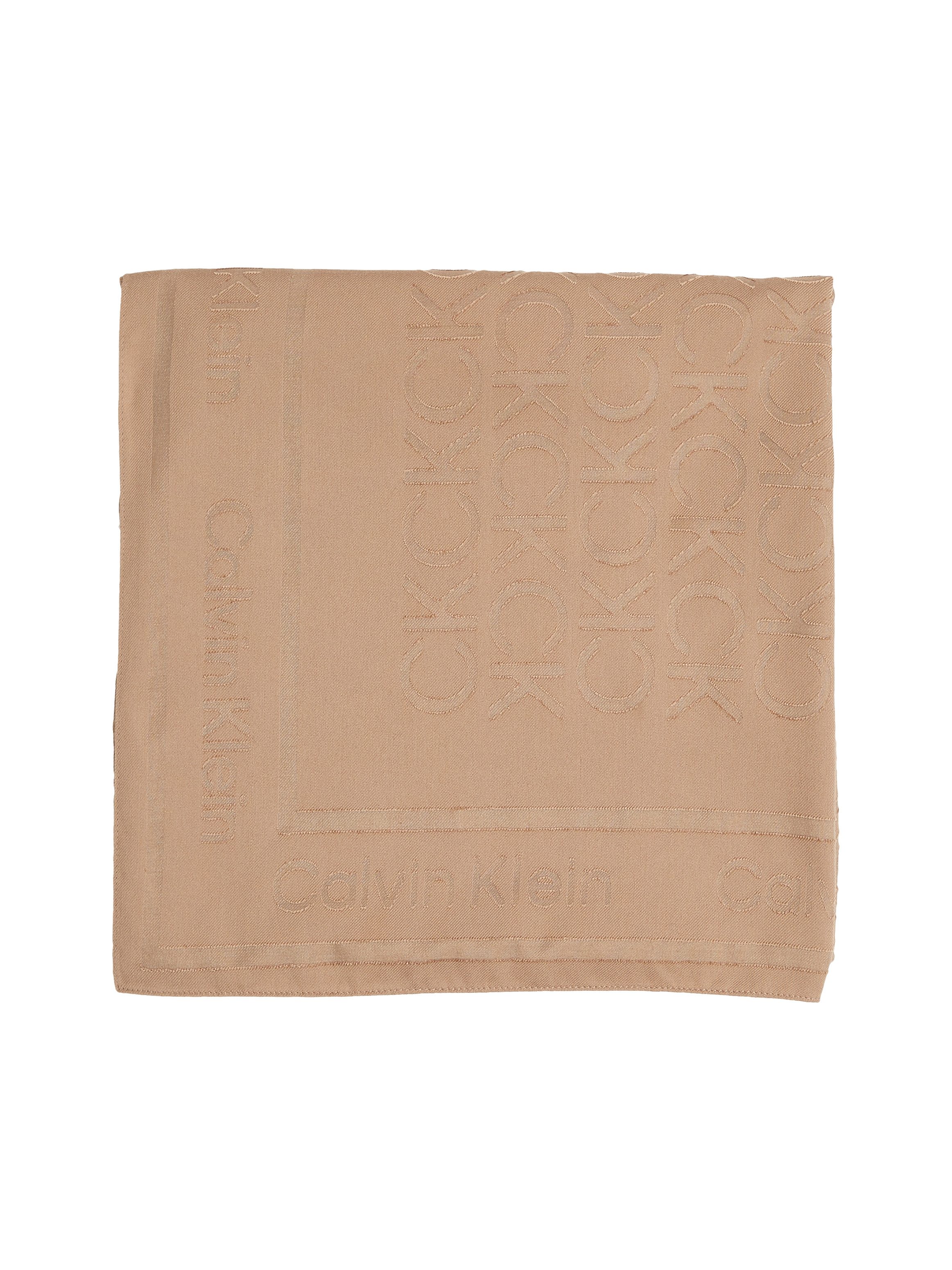 Calvin Klein Sjaal BURNOUT MONOGRAM SCARF CK-patroon vierkante vorm