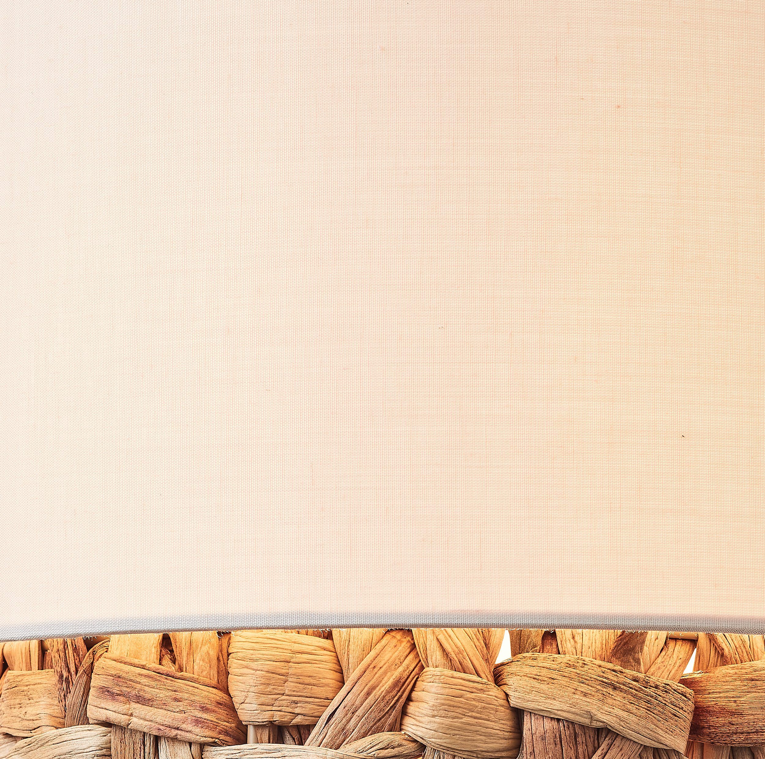 Brilliant Leuchten Hanglamp Waterlilly Hoogte 140 cm, Ø 35 cm, E27, inkortbaar, textiel/waterhyacint