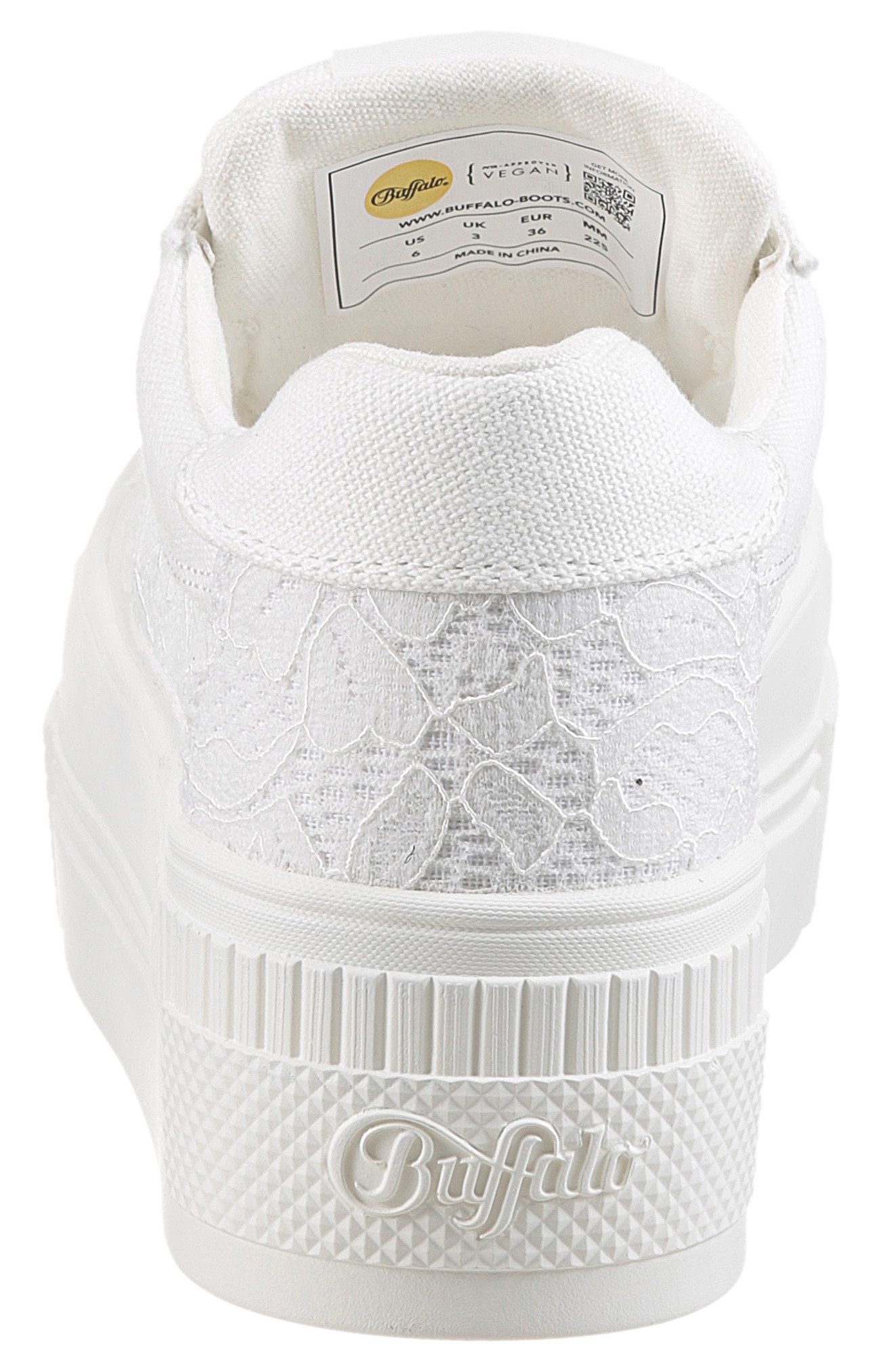 Buffalo Plateausneakers PAIRED BLOOM , veterschoen, lage schoen, vrijetijdsschoen met memoryfoam binnenzool