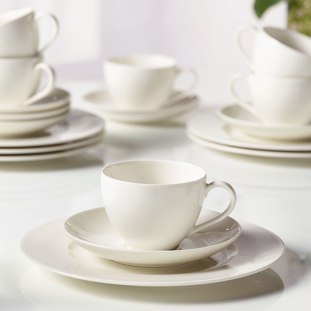 vivo Villeroy & Boch Group Koffieservies Basic White Made in Germany, Fine China porselein (set, 18-delig)