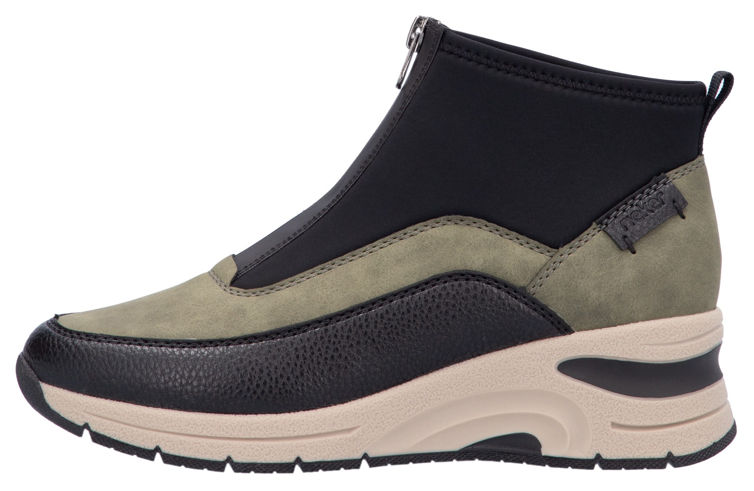 Rieker Sneakers , vrijetijdsschoen, high top sneaker, enkellaars met modieuze loopzool