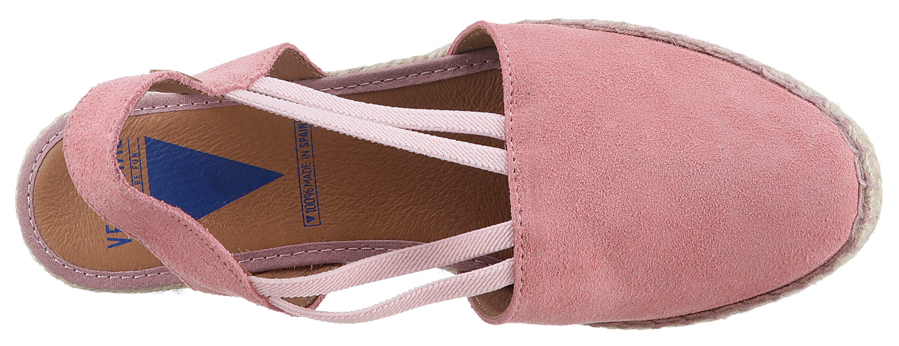 VERBENAS Sandaaltjes Maika Serraje zomerschoen, sandaal, sleehak, met jute bekleding