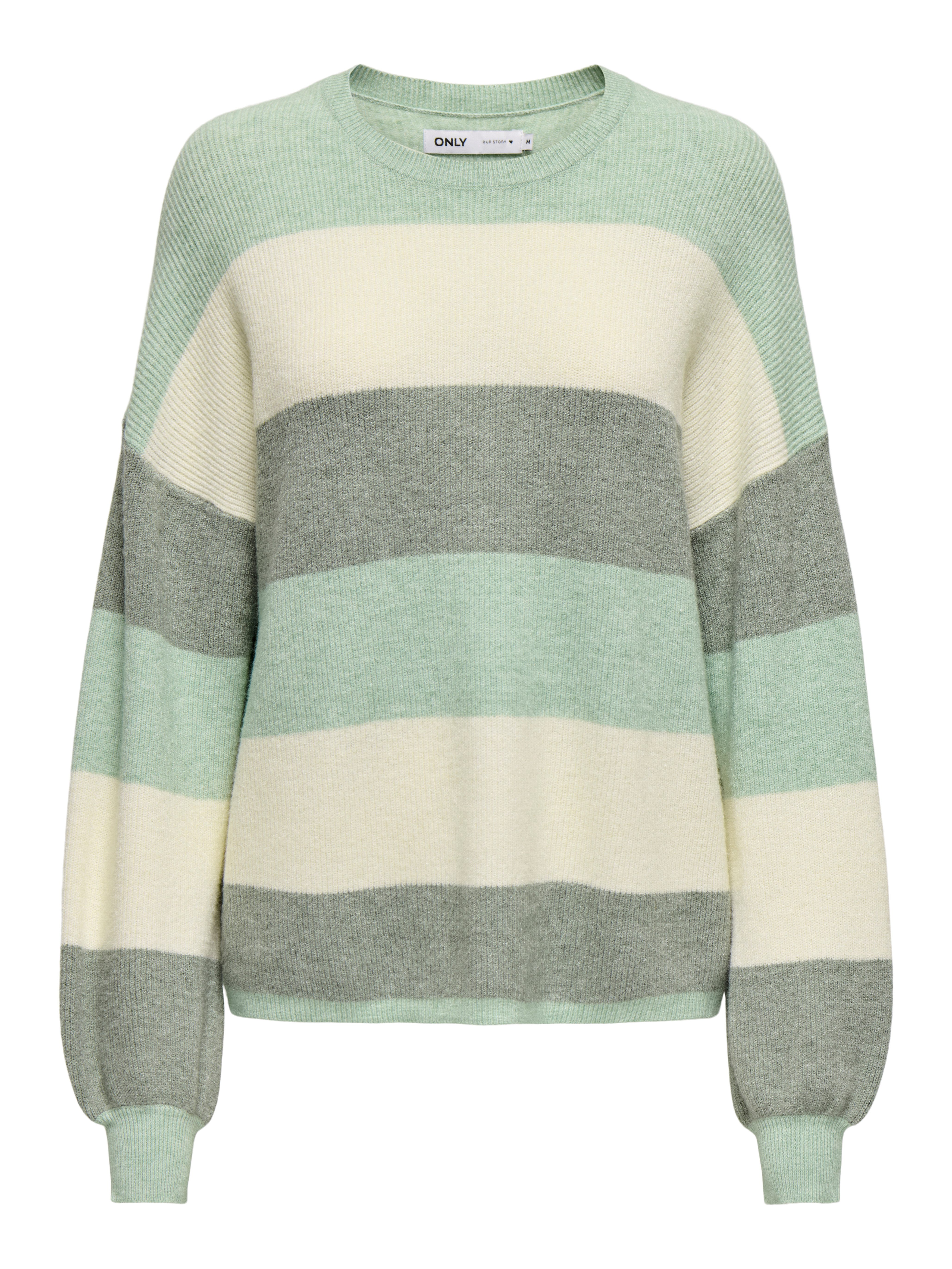 Only Gebreide trui ONLATIA L S STRIPE PULLOVER KNT NOOS