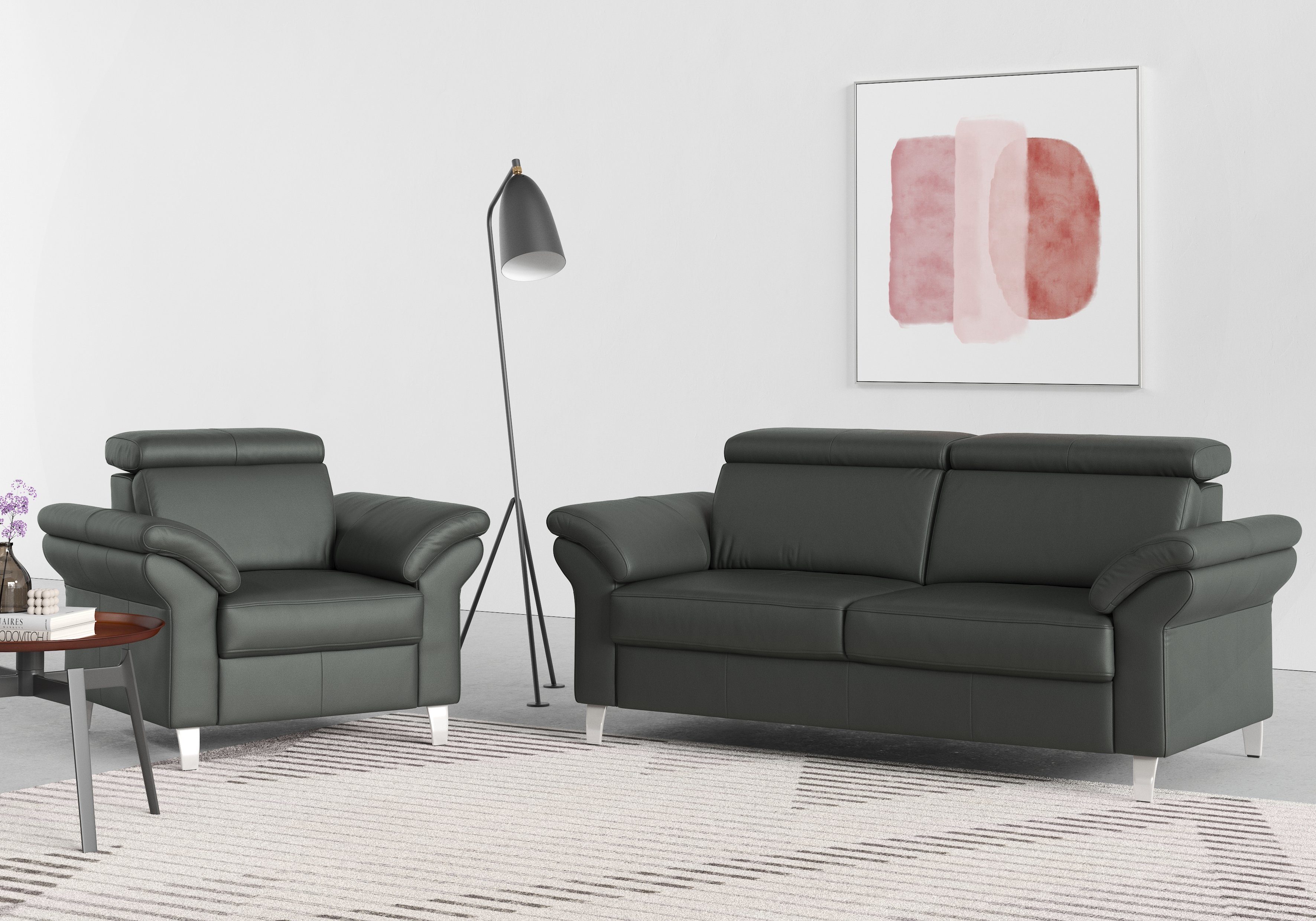 sit&more 2-zitsbank Arngast met binnenvering en verstelbare hoofdsteun
