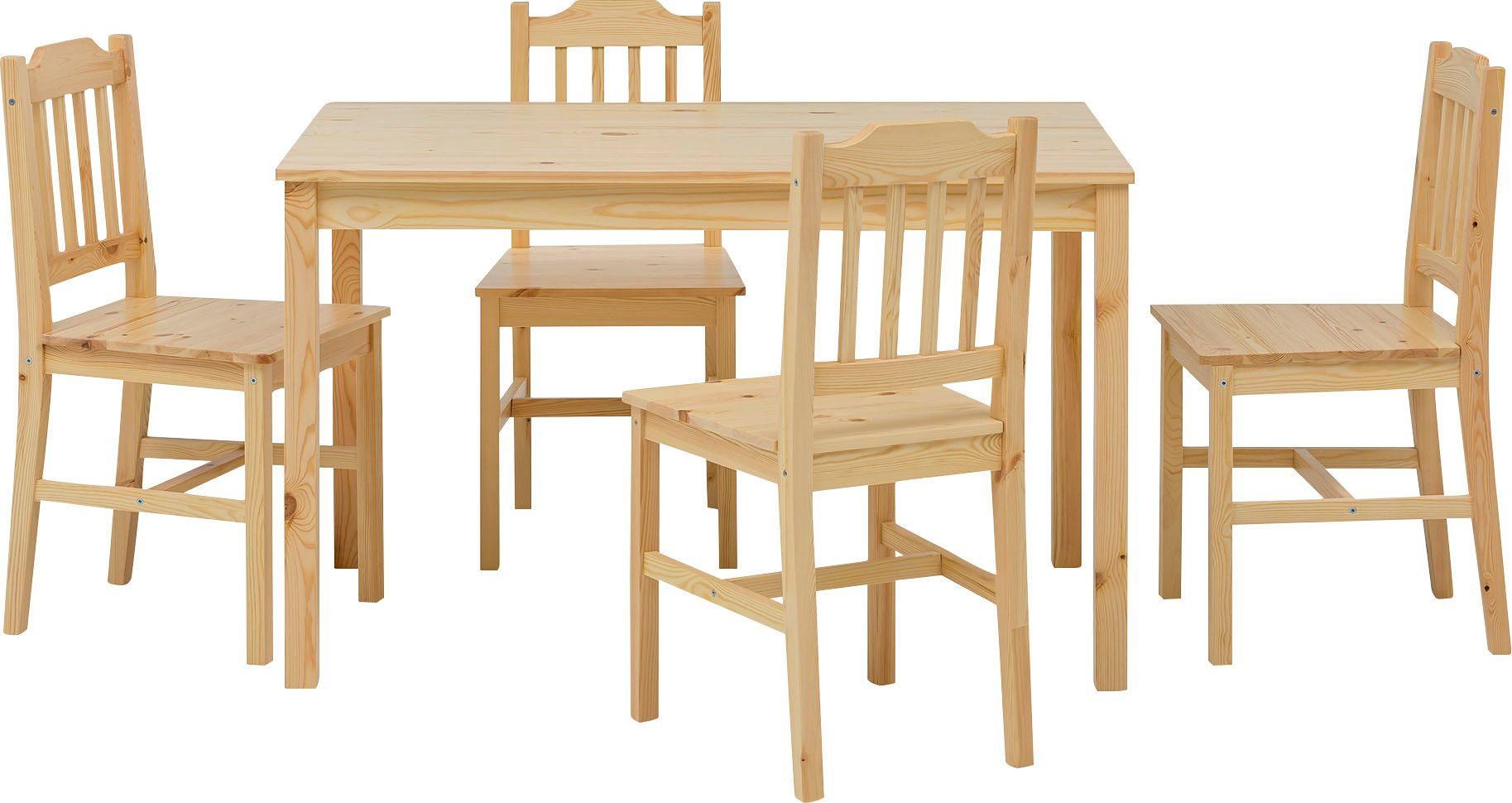 Home affaire Eethoek Chur gemaakt van massief grenenhout (set, 5-delig)