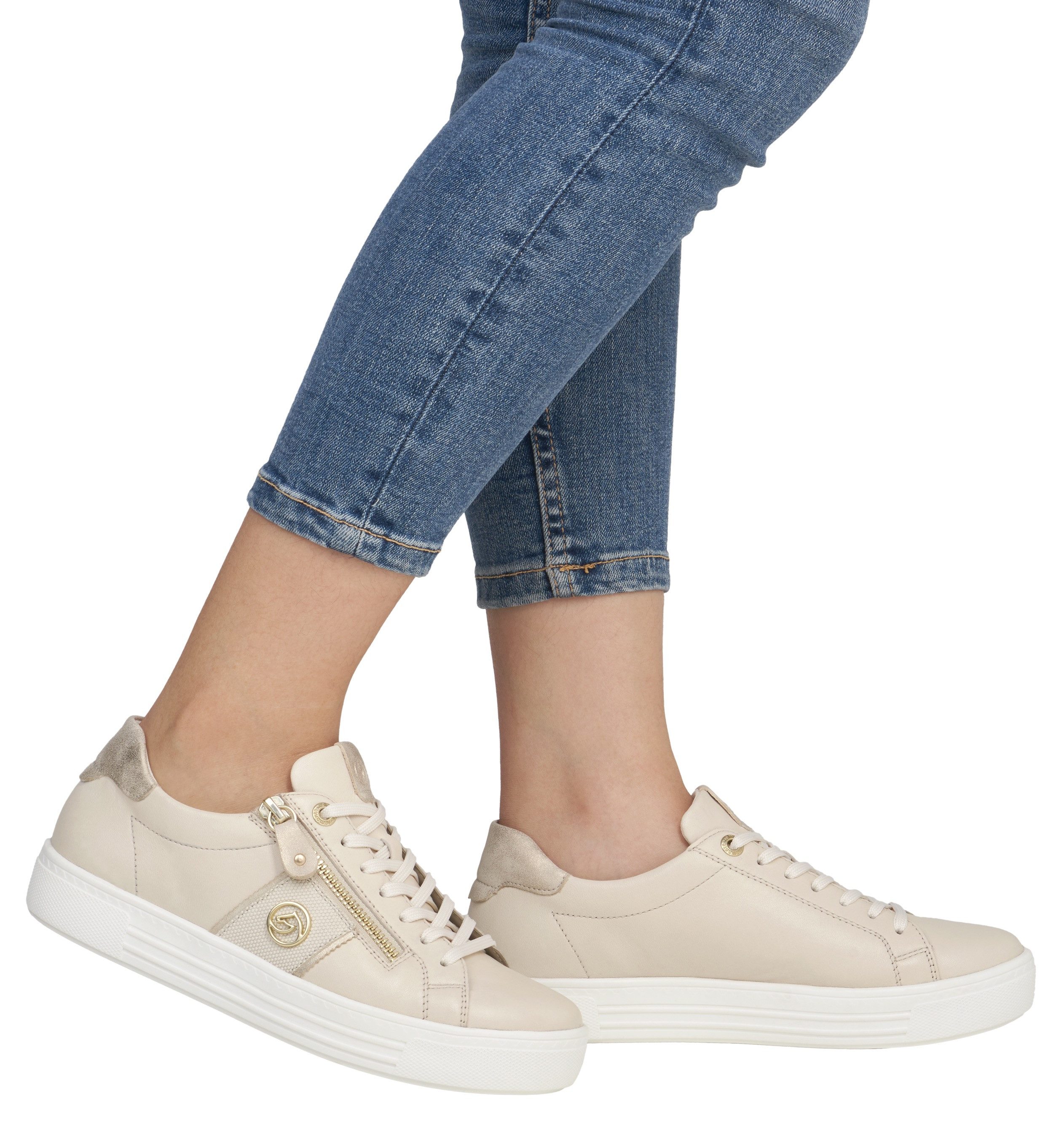 Remonte Plateausneakers , vrijetijdsschoen, lage schoen, veterschoen, uitneembare zachte inlegzool