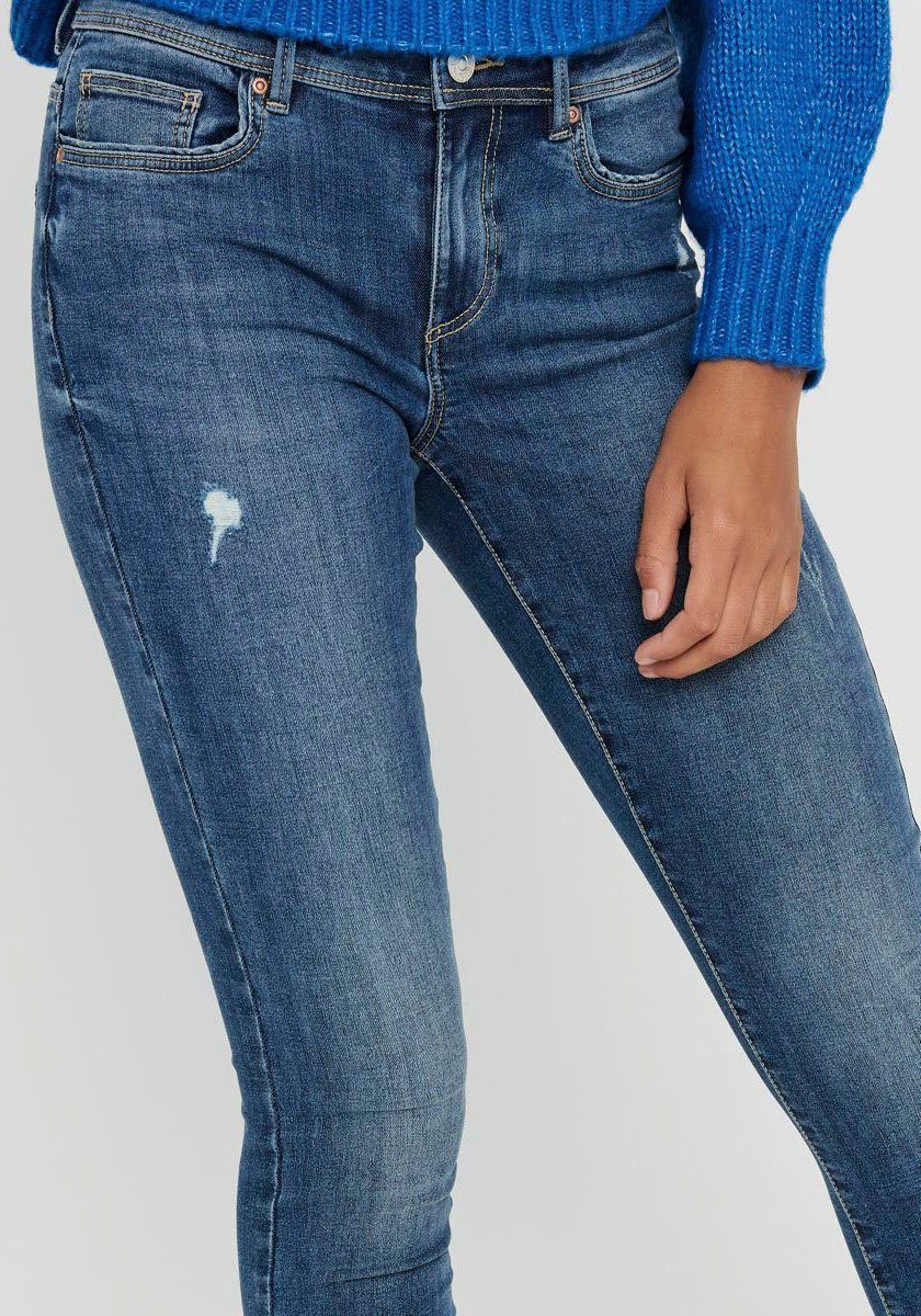 Only Skinny fit jeans ONLWAUW met lichte destroyed-effecten