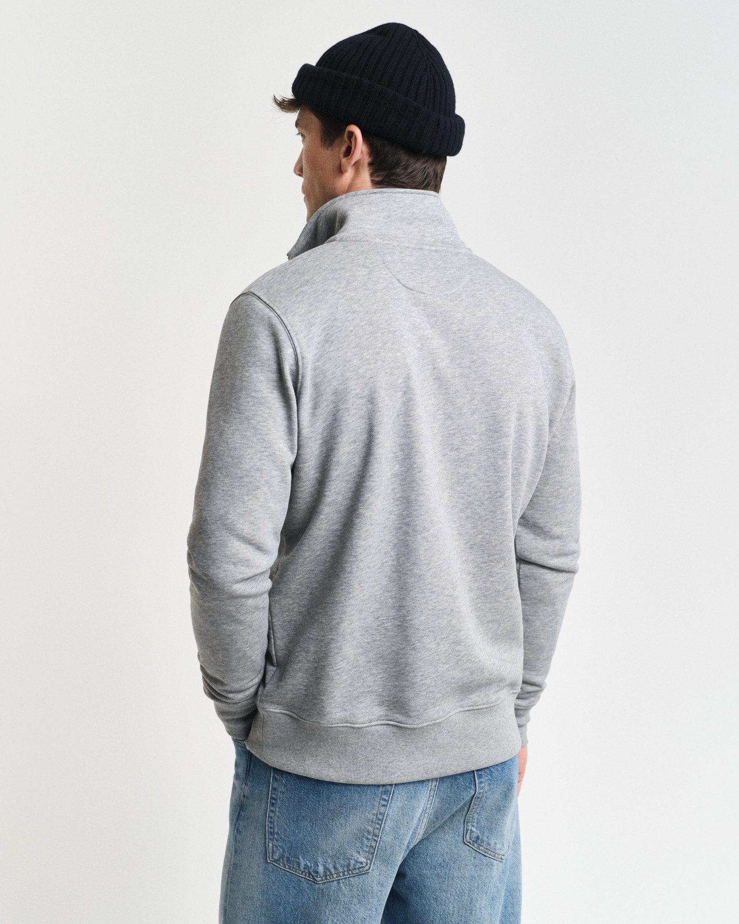 Gant Sweatshirt REG SHIELD HALF ZIP SWEAT met logoborduursel op borsthoogte