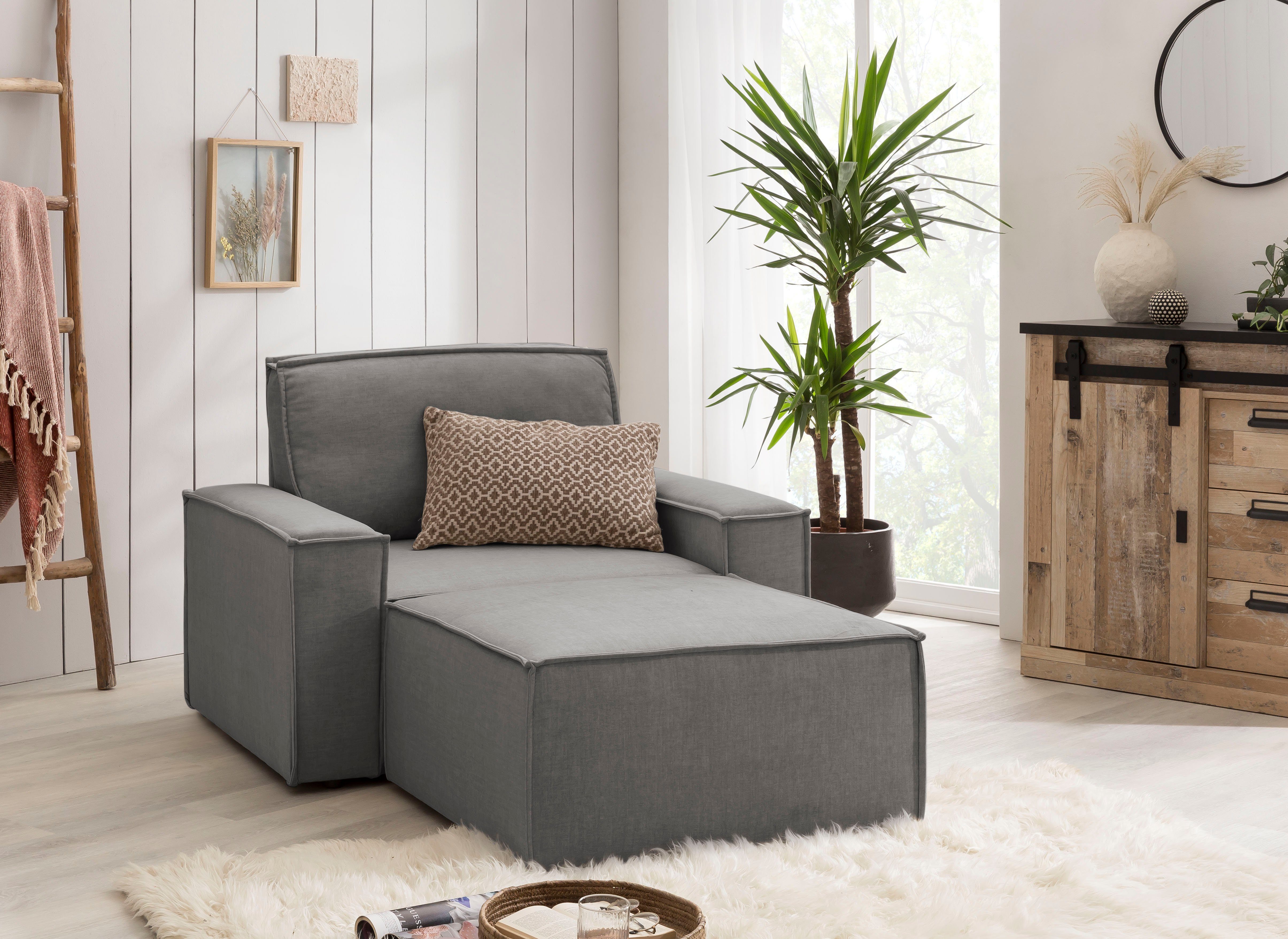 Home affaire Fauteuil Sherwood Loveseat en hocker als set, passend bij de bekleding-serie SHERWOOD