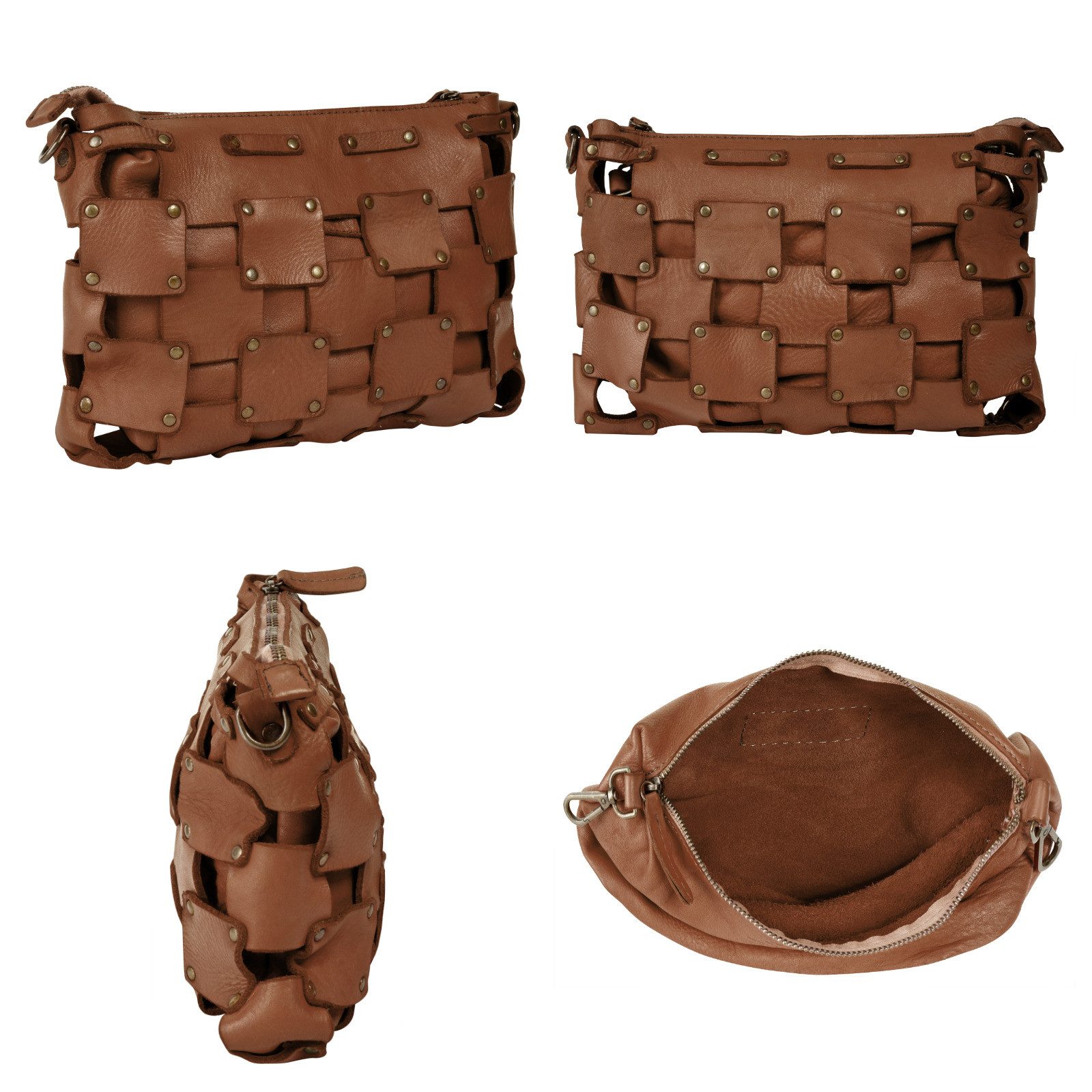 Samantha Look Schoudertas echt leer, made in italy