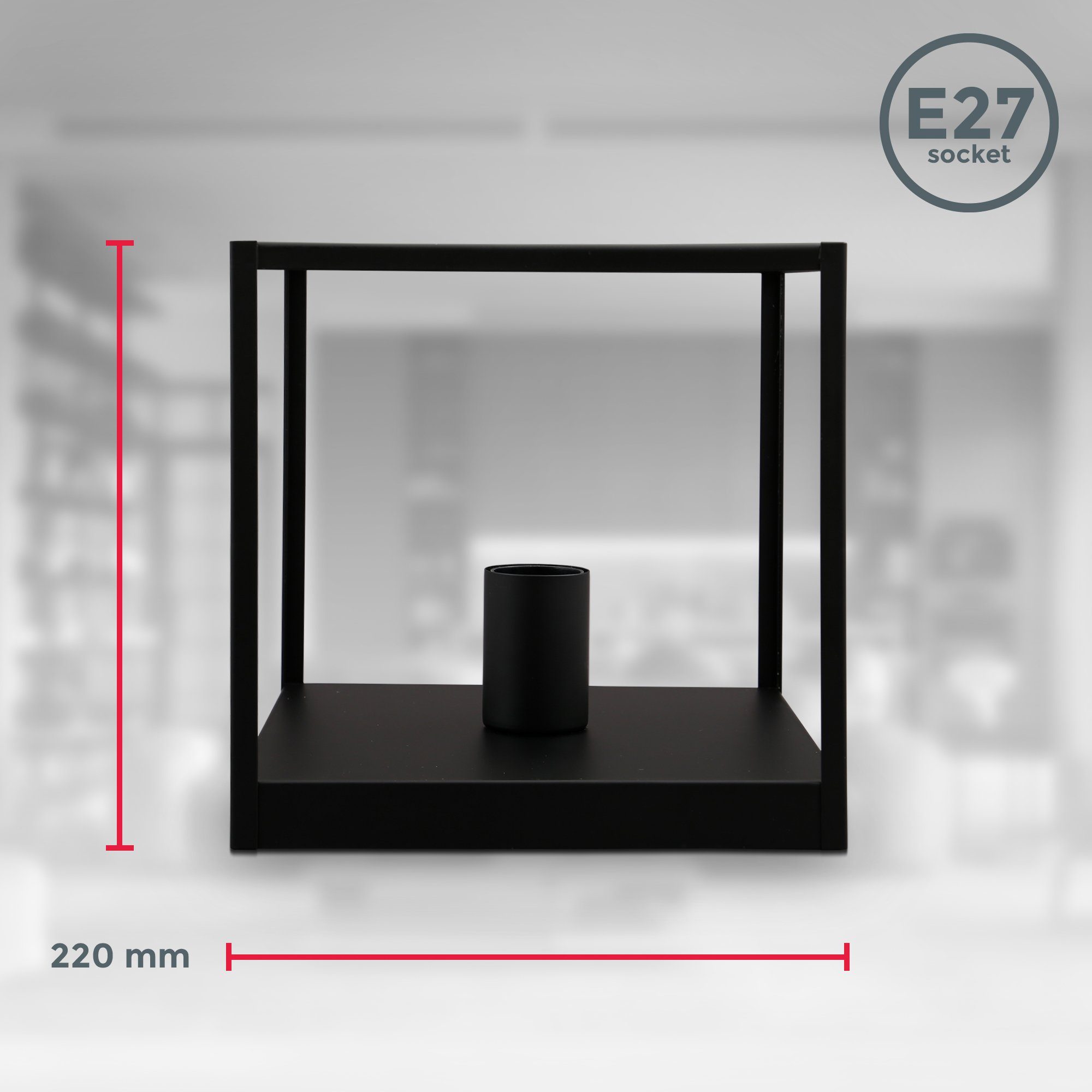 B.K.Licht Plafondlamp zwart, 1xE27 max. 60W excl. (1 stuk)