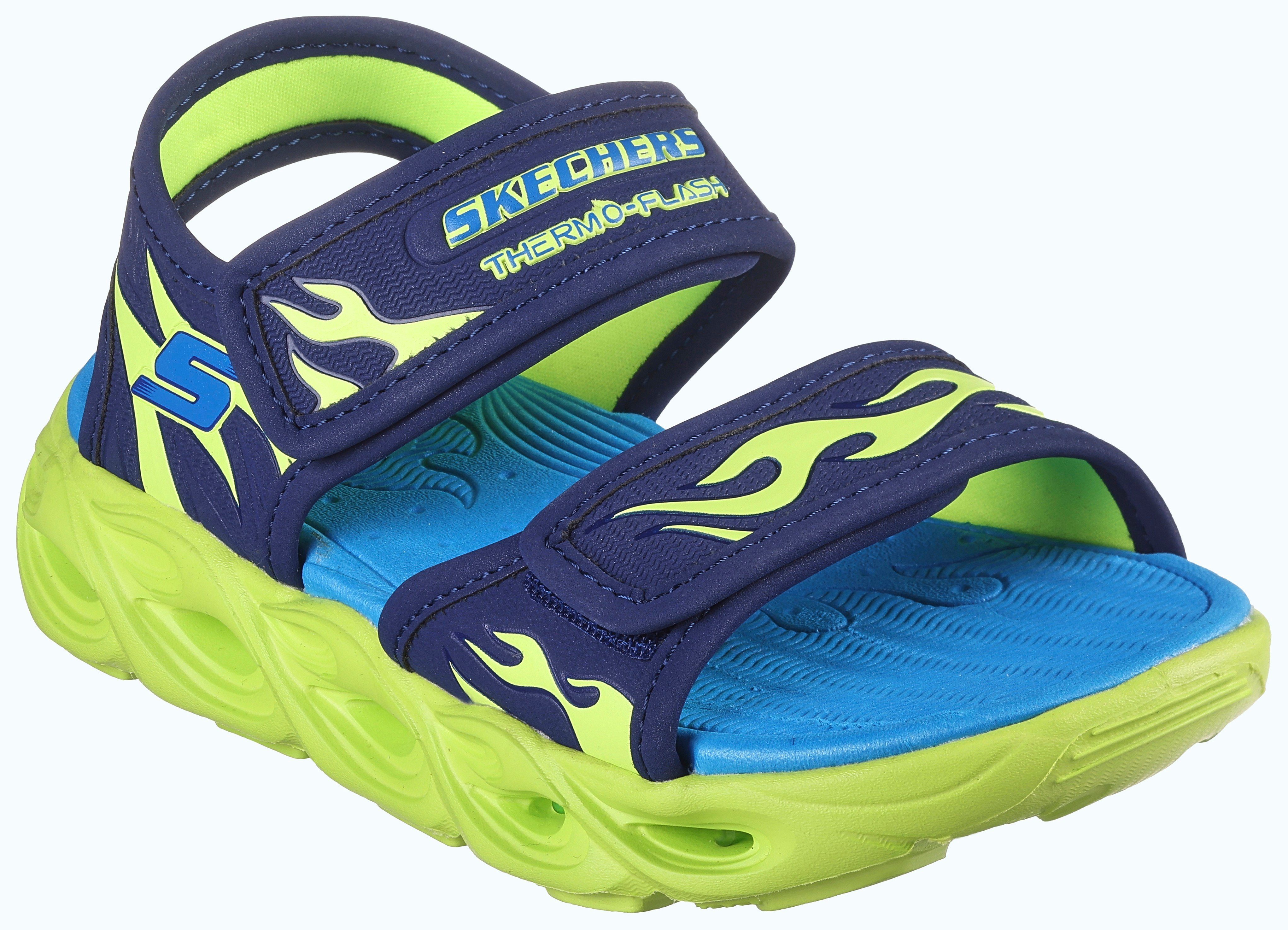 Skechers Sandalen THERMO-SPLASH-HEAT TIDE , zomerschoen, klittenbandschoen, sandaal, met coole knipperfunctie jongens sandalen maat 31 EU blauw