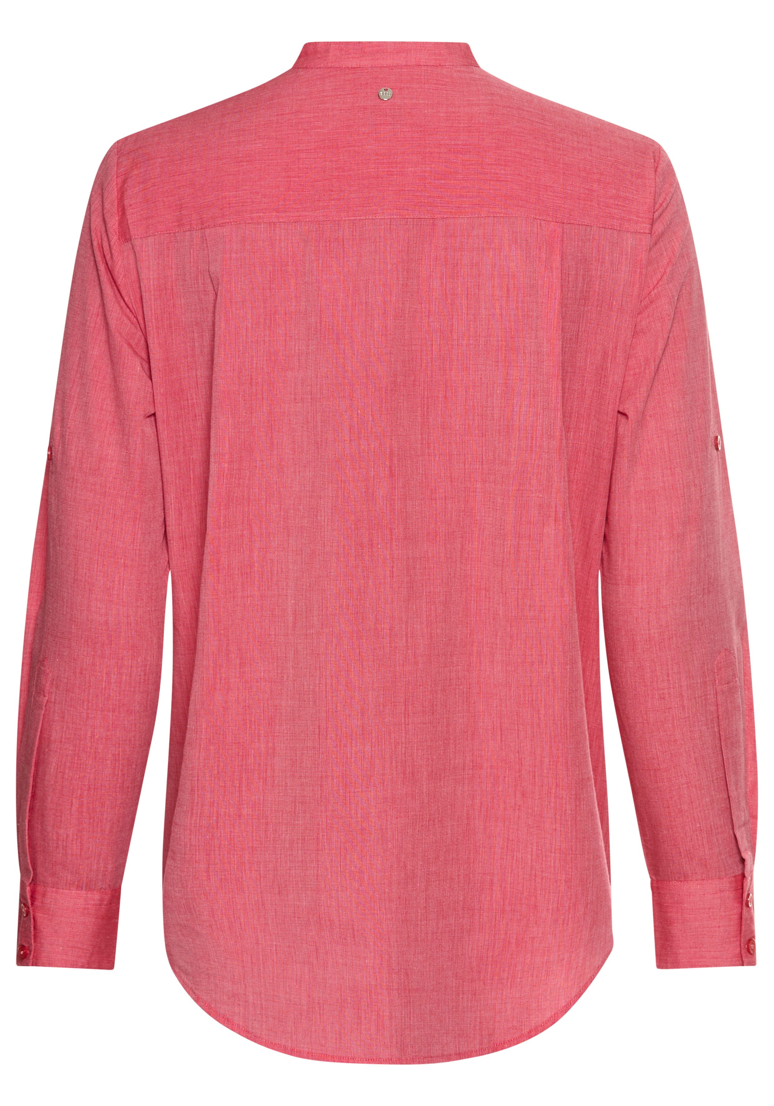 Boss Orange Klassieke blouse Befelize Premium Damesmode Chambray kwaliteit, staande kraag