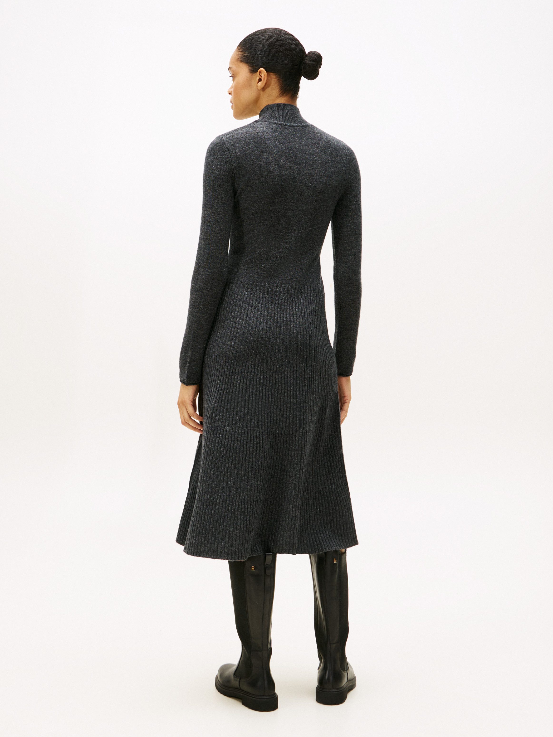 Tommy Hilfiger Gebreide jurk SOFT WOOL LS MOCK-NK SWT DRESS