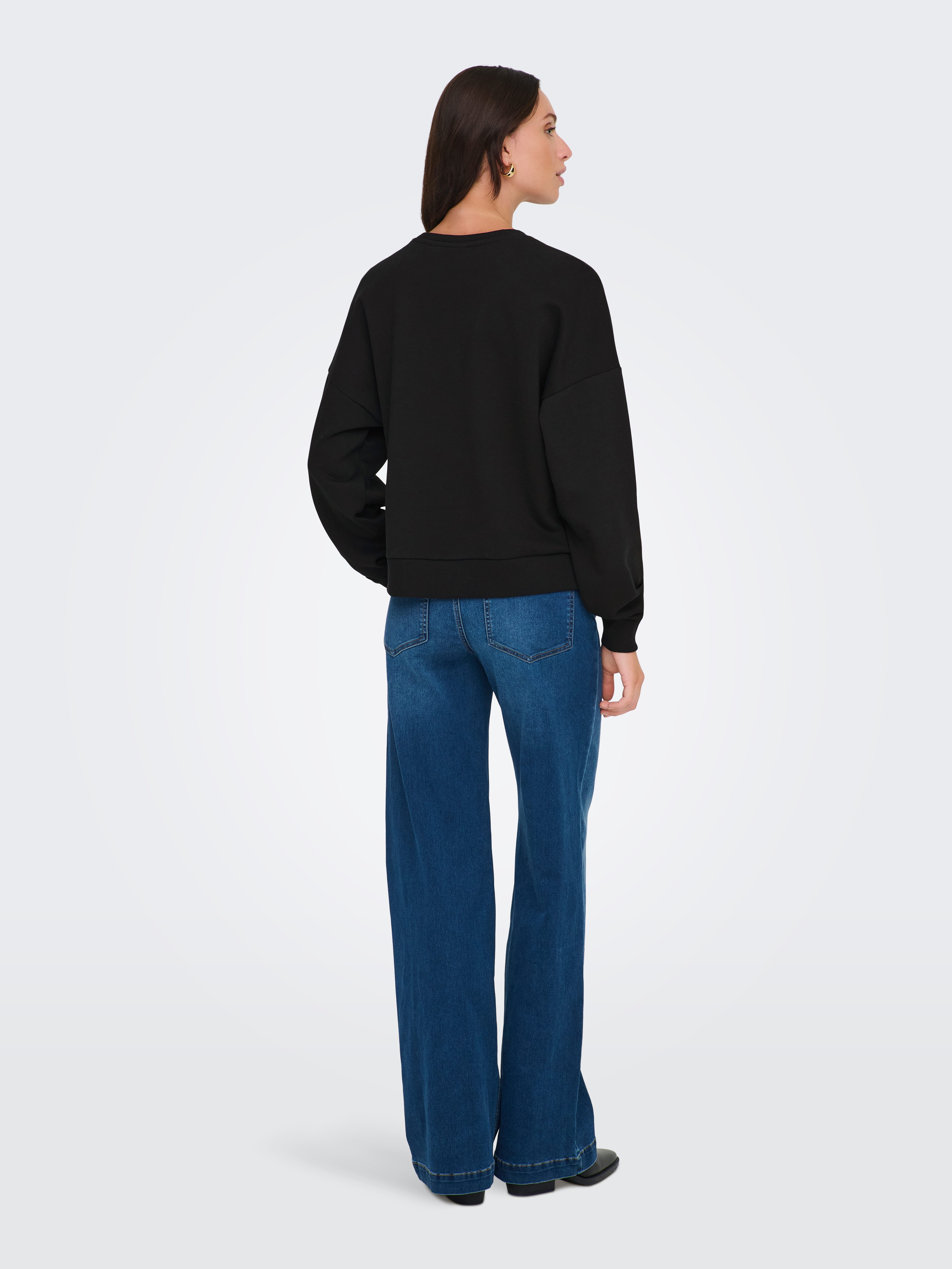 Only Sweatshirt ONLJENNA L/S O-NECK EMB. BOX SWT