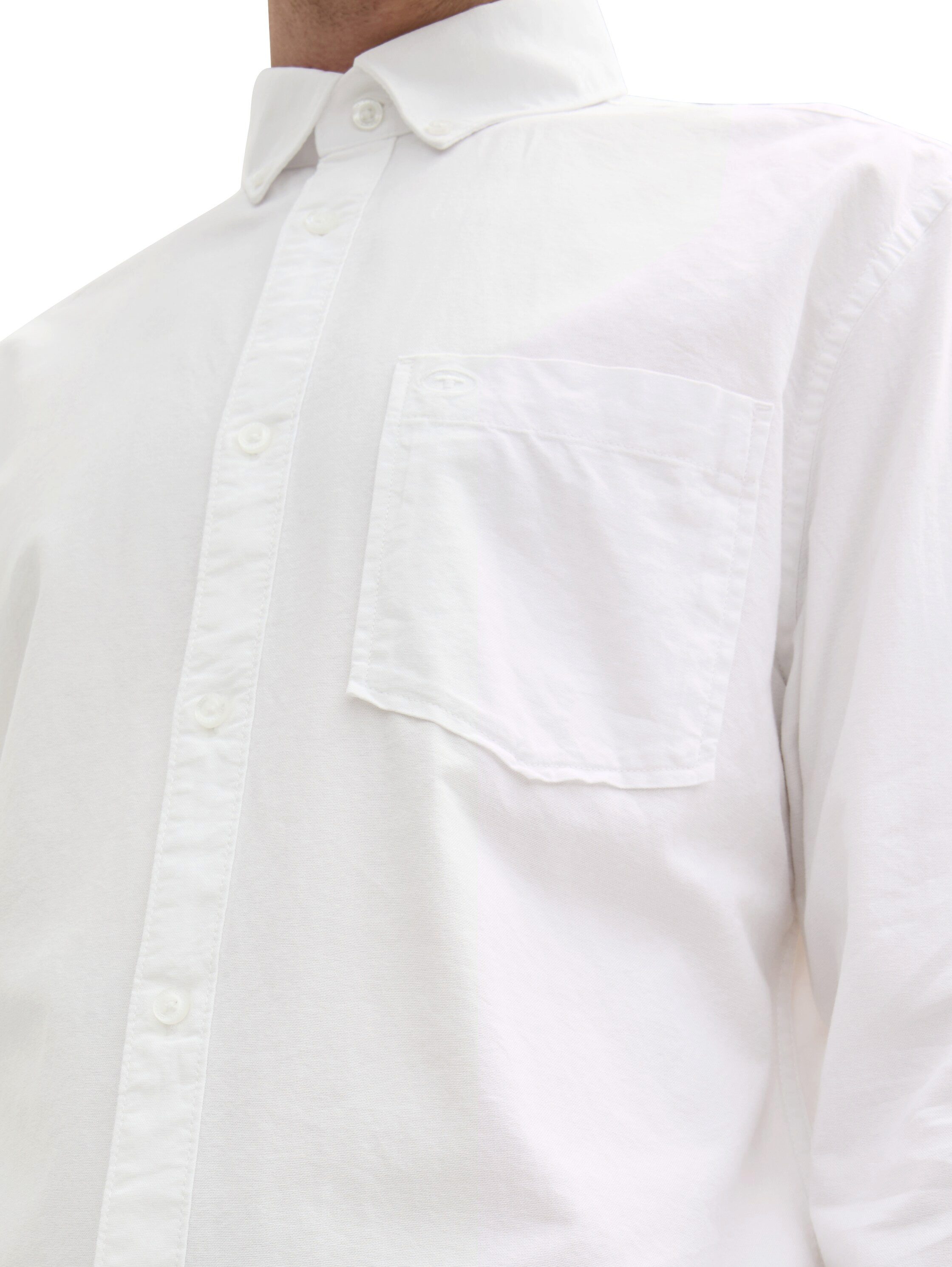 Tom Tailor Overhemd met lange mouwen Oxford met borstzak