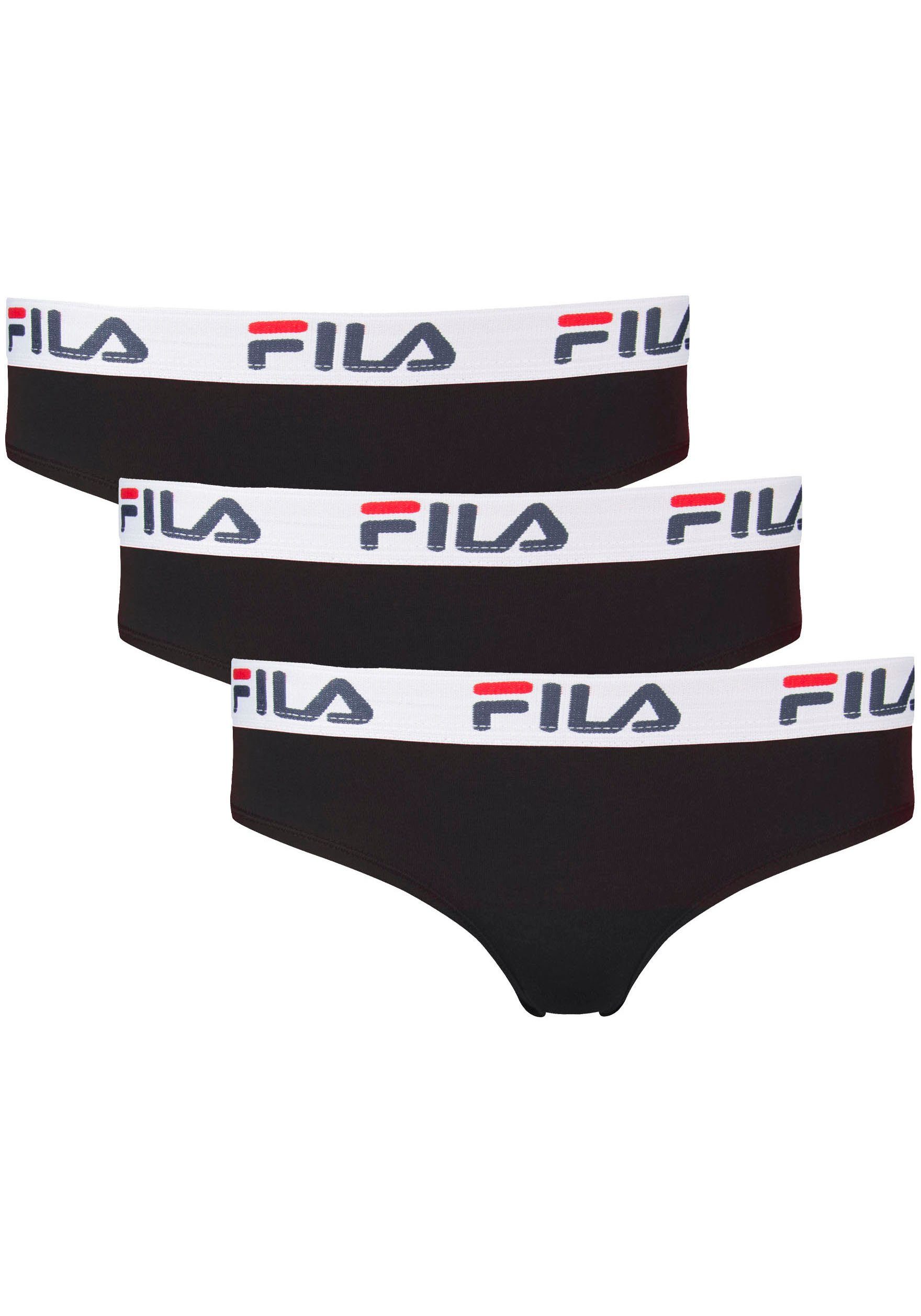 NU 20% KORTING: Fila Slip met elastische logoband (set, 3 stuks)