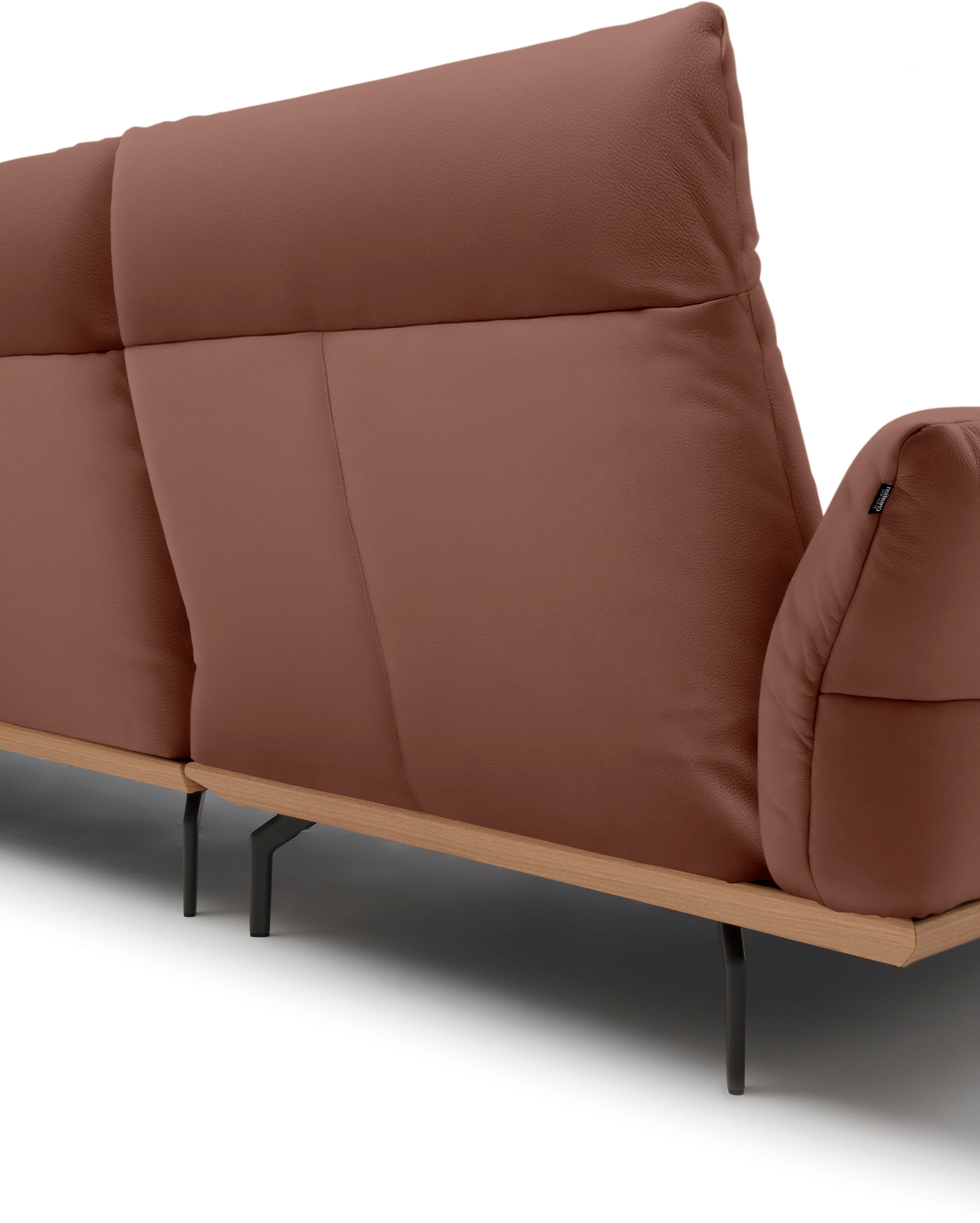 Creation BY ROLF BENZ Hoekbank Hs.460 Sokkel in eiken, onderstel in umbra grijs, breedte 318 cm