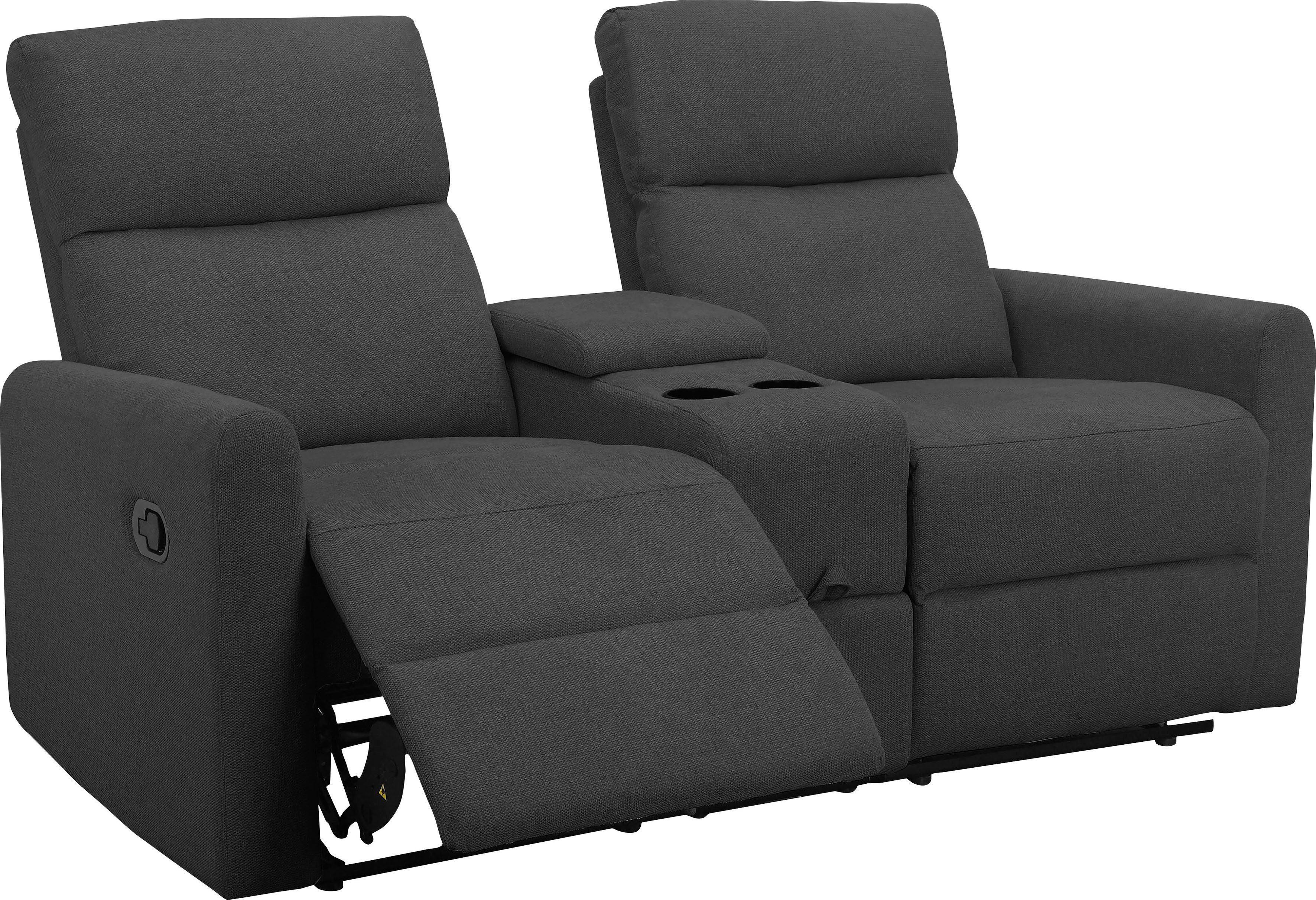 Home affaire 2-zitsbank Daoulas, 2-zits bioscoopbank, TV-fauteuil, multimedia bank