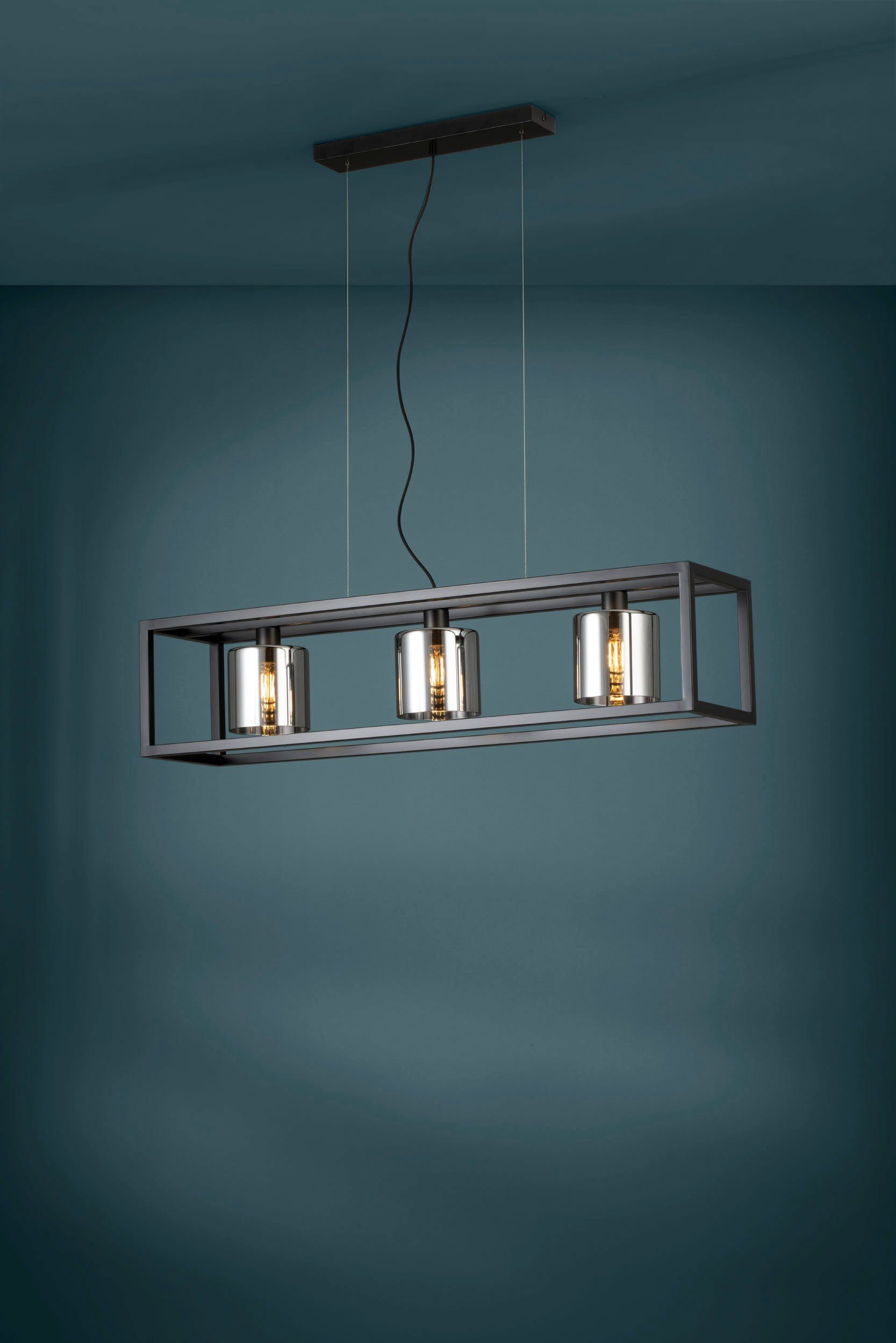 EGLO Hanglamp BRISLING Hanglamp in zwart van staal - excl. E27 - 60W (1 stuk)