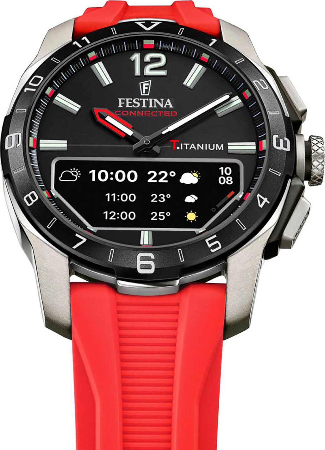 Festina Smartwatch Connected D Quartzhorloge, horloge, herrenuur, stappenteller, wereldtijd, stopwatchfunctie
