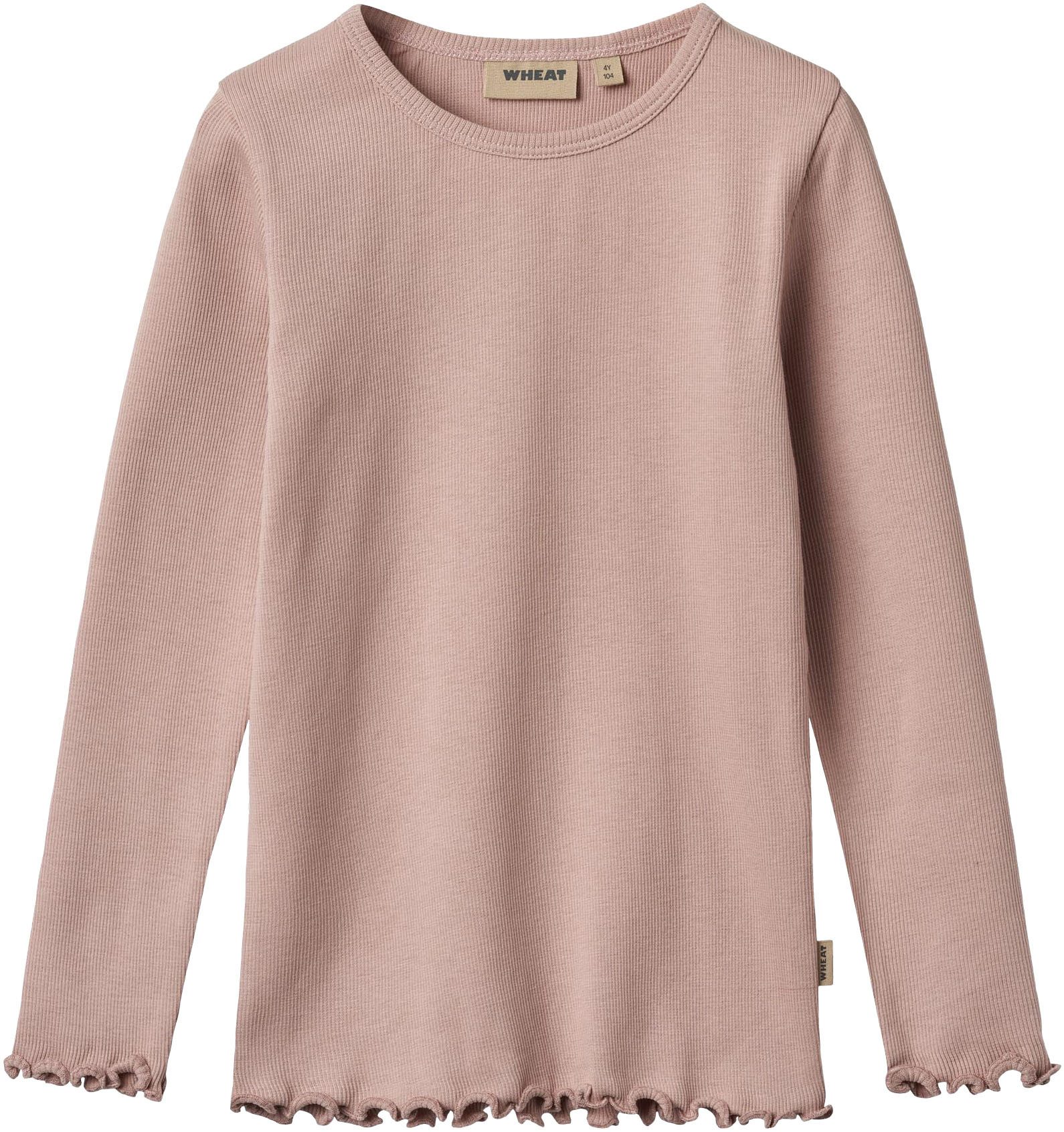 WHEAT Shirt met lange mouwen Rib T-Shirt L/S Ida meisjes shirts met lange mouwen maat 116 roze