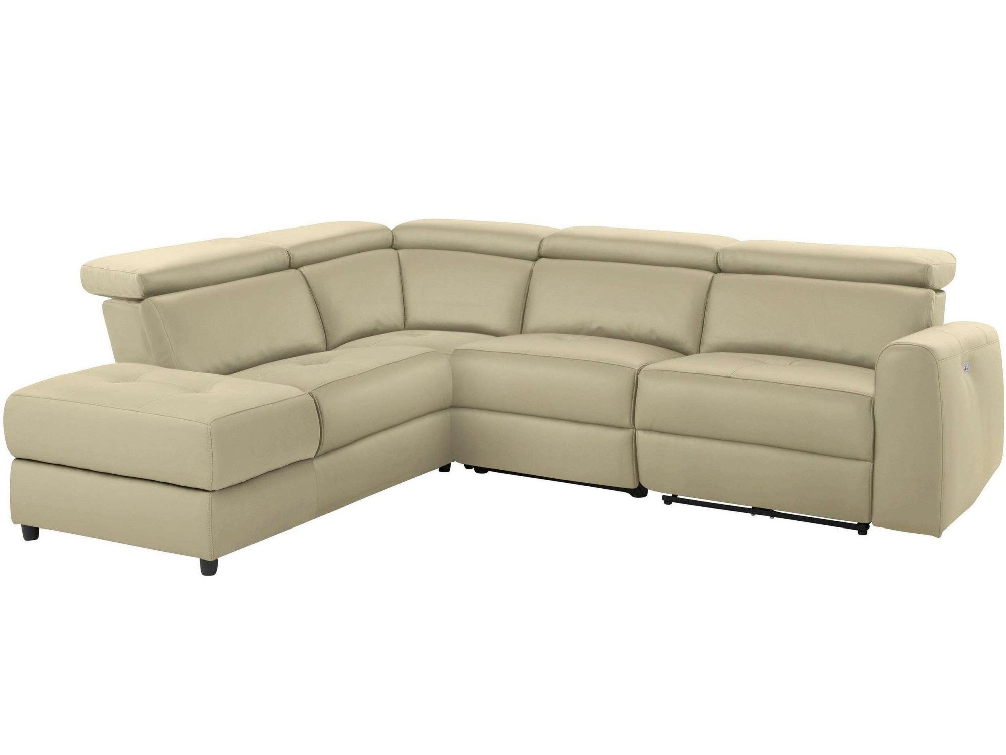 Home affaire Hoekbank Sentrano, L-vorm, 273 cm, man. of electr. relaxfunctie en usb/kopverstelling beige, hoekbanken, Met USB-aansluiting, met