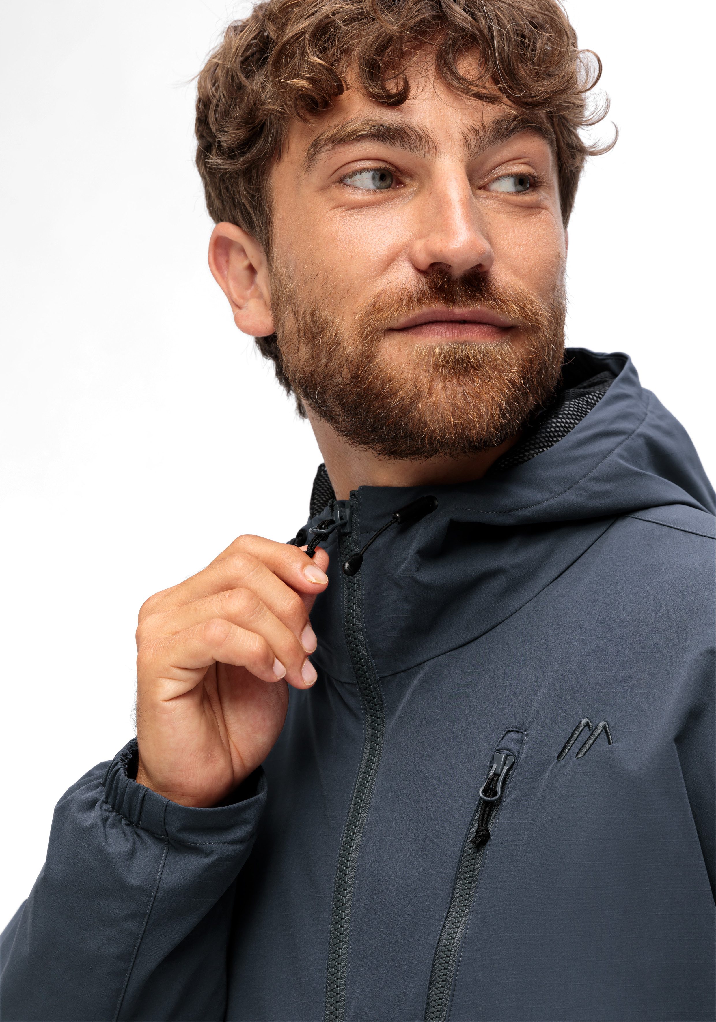 Maier Sports Outdoorjack ArorA Loop M Heren jacke waterdicht, functionele jas met 3 buitenzakken + binnenzak