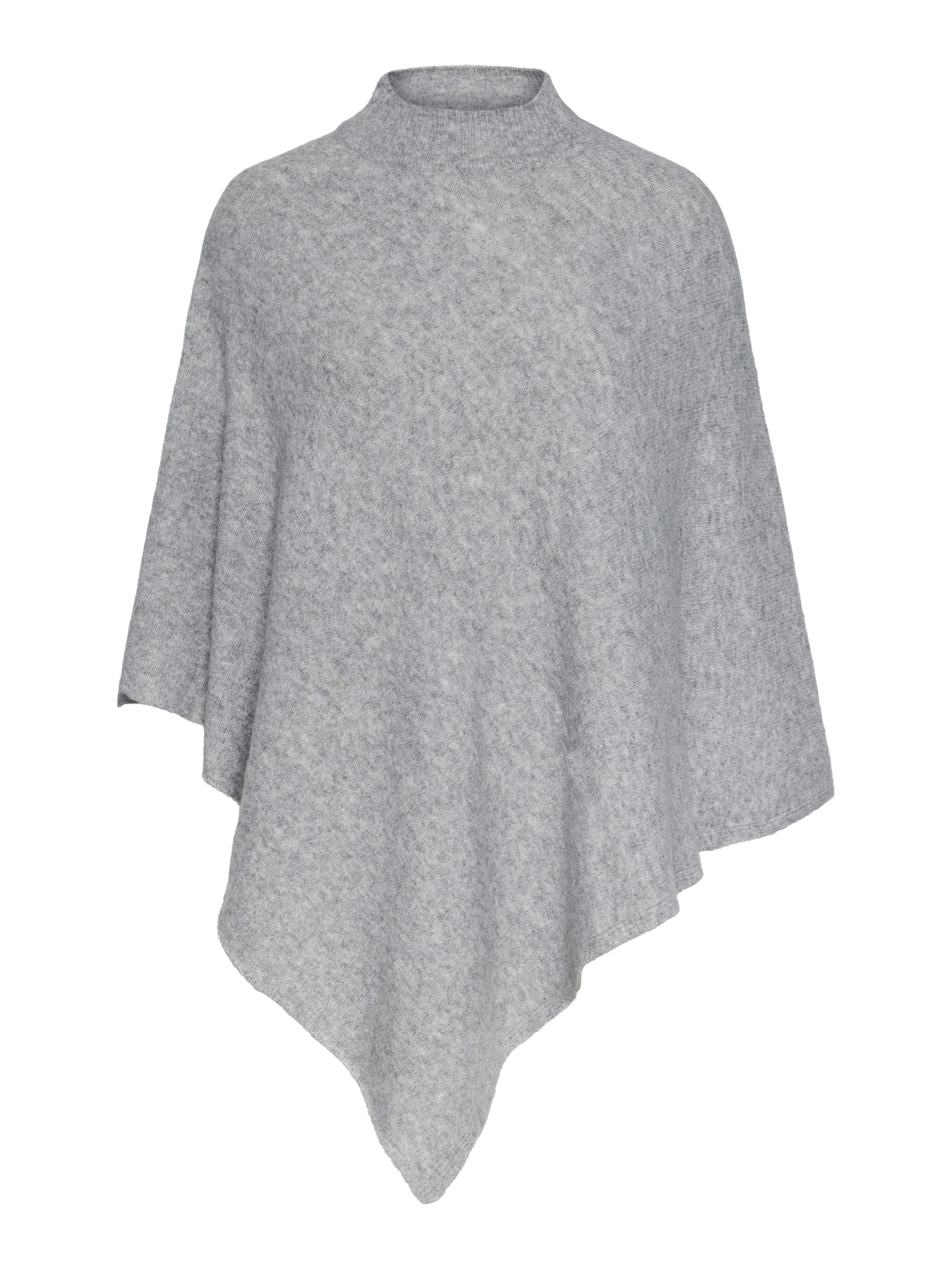 Pieces Gebreide poncho PCFORTUNA HIGH NECK PONCHO NOOS BC