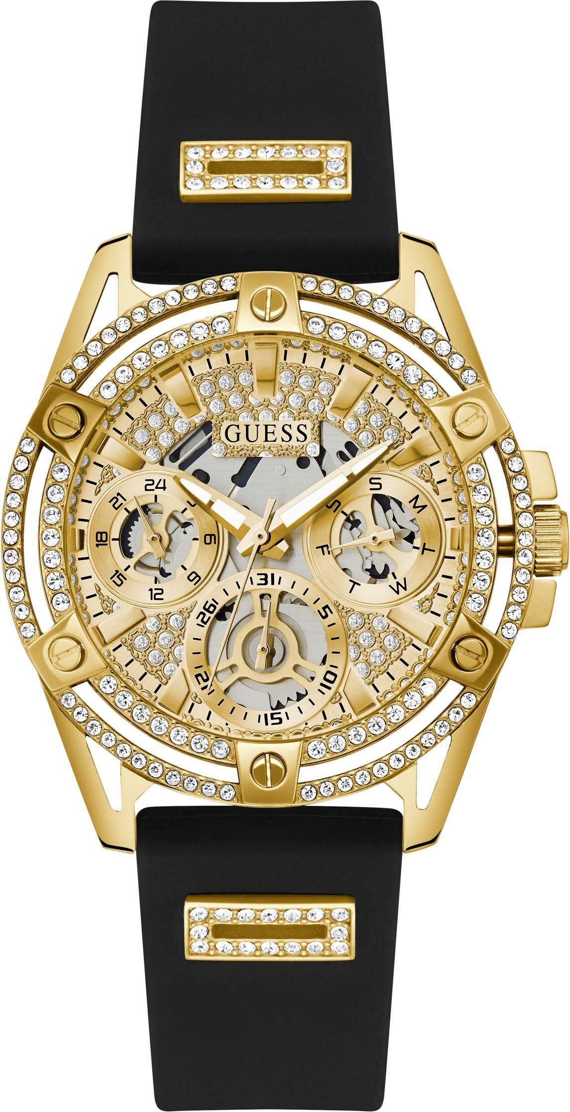 Guess Multifunctioneel horloge Queen Horloge, quartz, dameshorloge, analoog, siliconen band