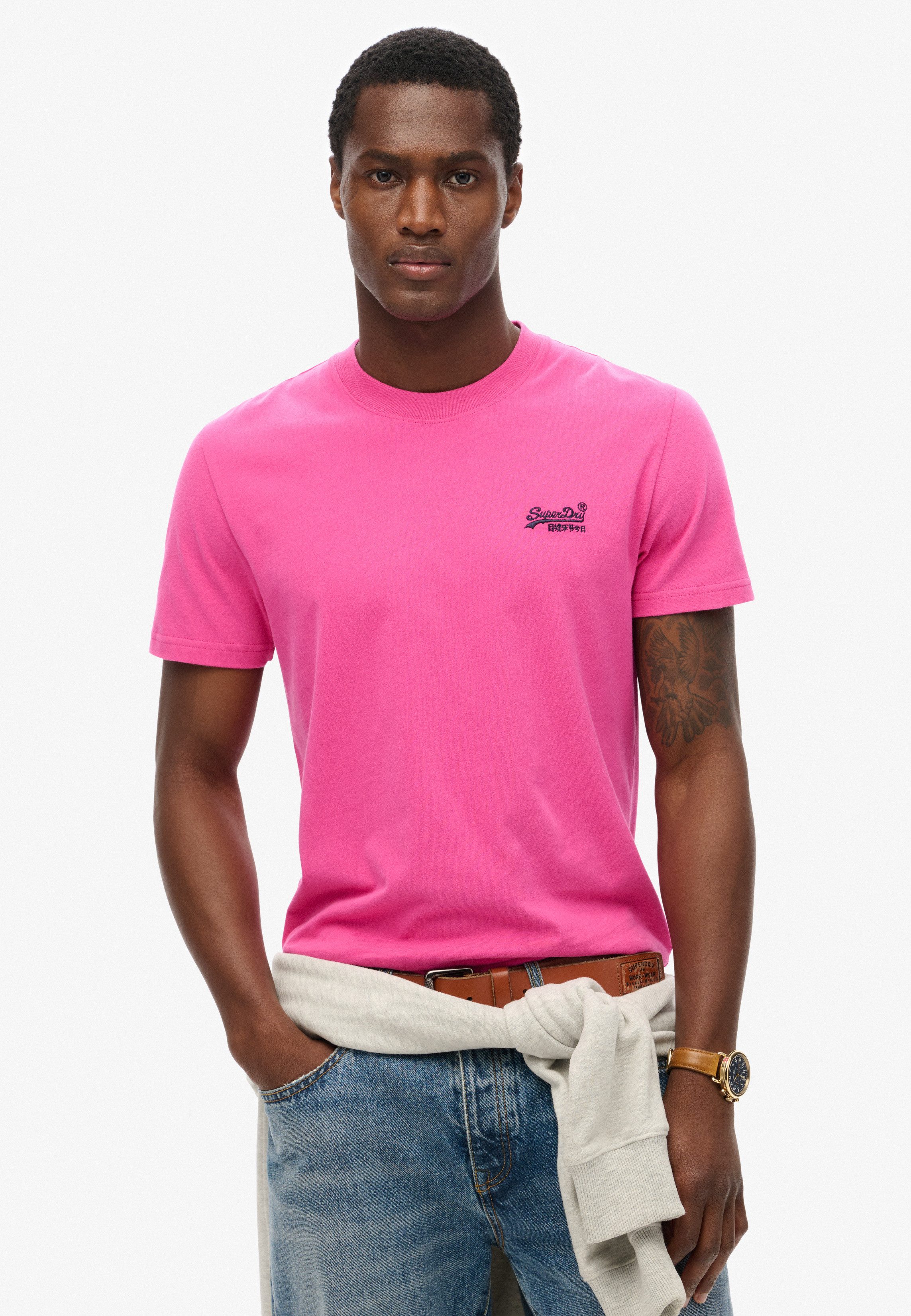 Superdry Shirt met ronde hals ESSENTIAL LOGO EMB TEE