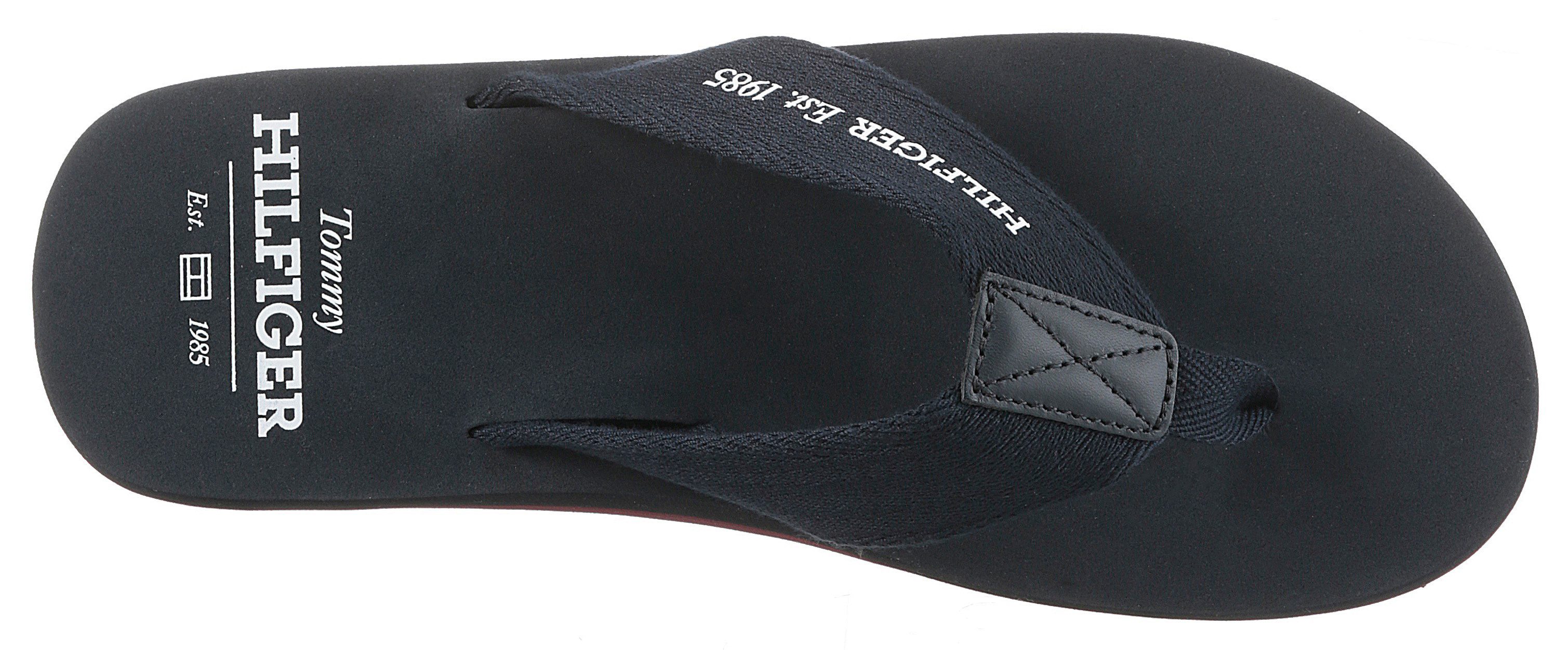 Tommy Hilfiger Teenslippers HILFIGER 85 BEACH SANDAL zomer mode, dianette, zomerschoen met logo-opschrift