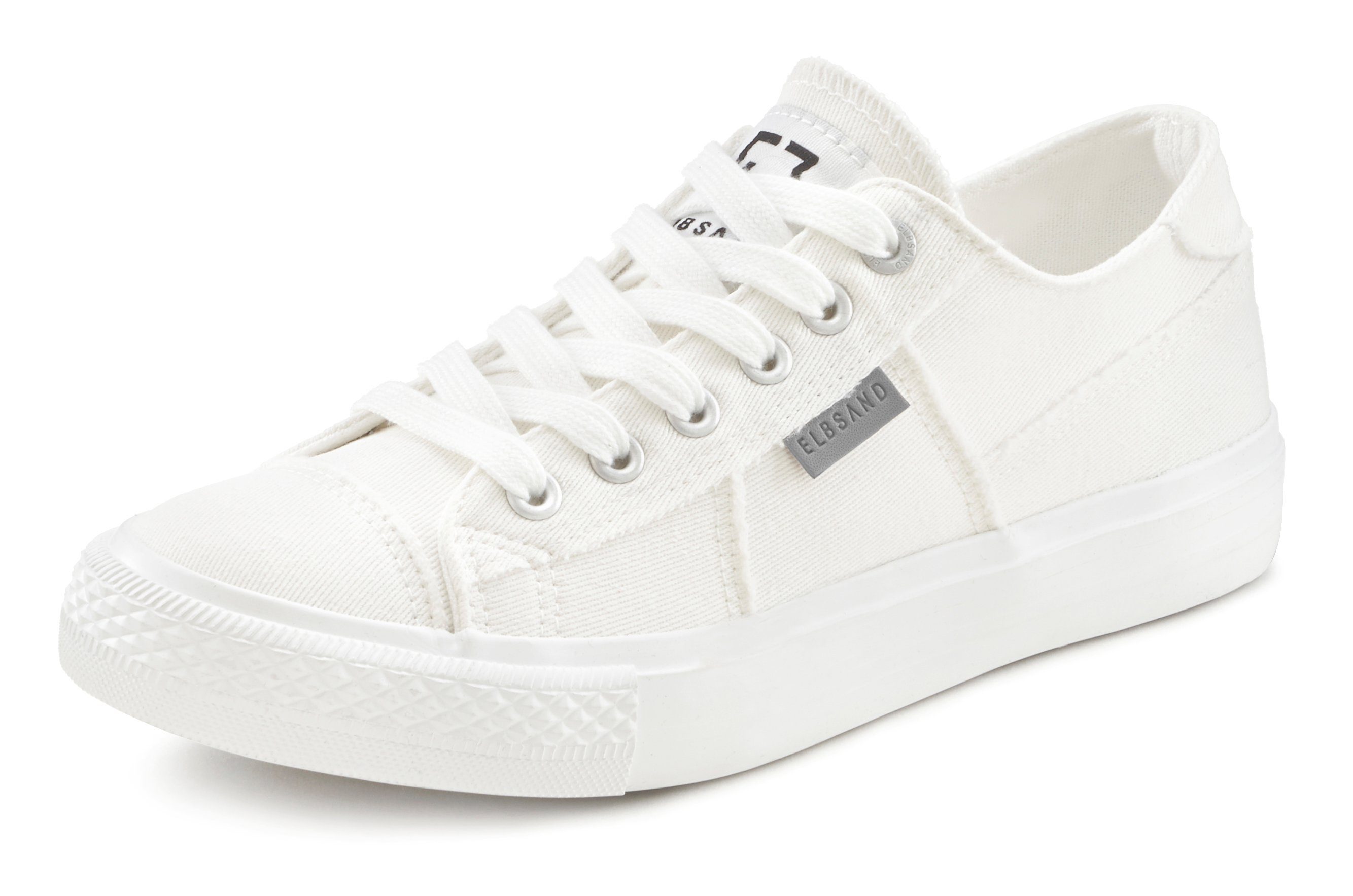 Elbsand Sneakers Veterschoen, vrijetijdsschoen van textiel, used-look VEGAN