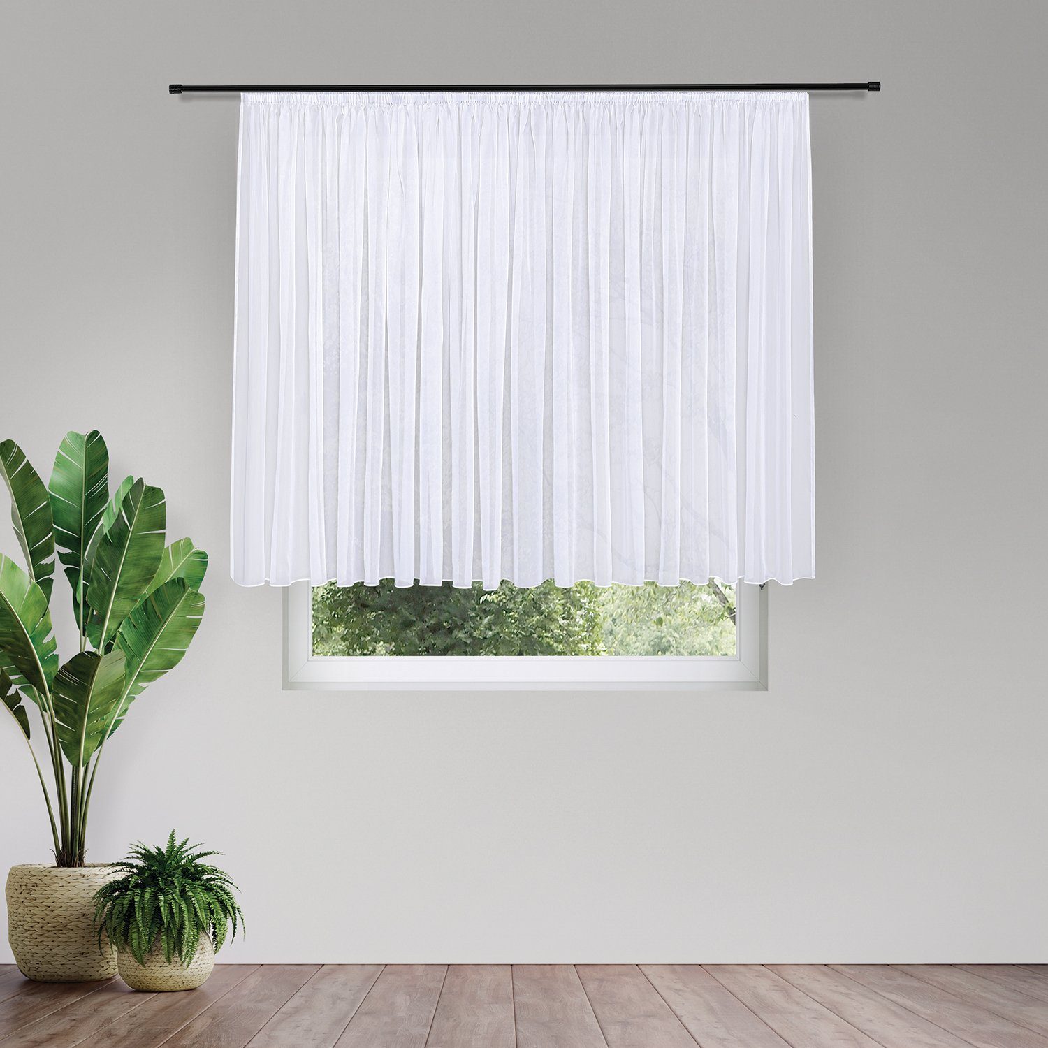 Gerster Gordijn Estella Store effect-voile gerecycled "Estella" (1 stuk)
