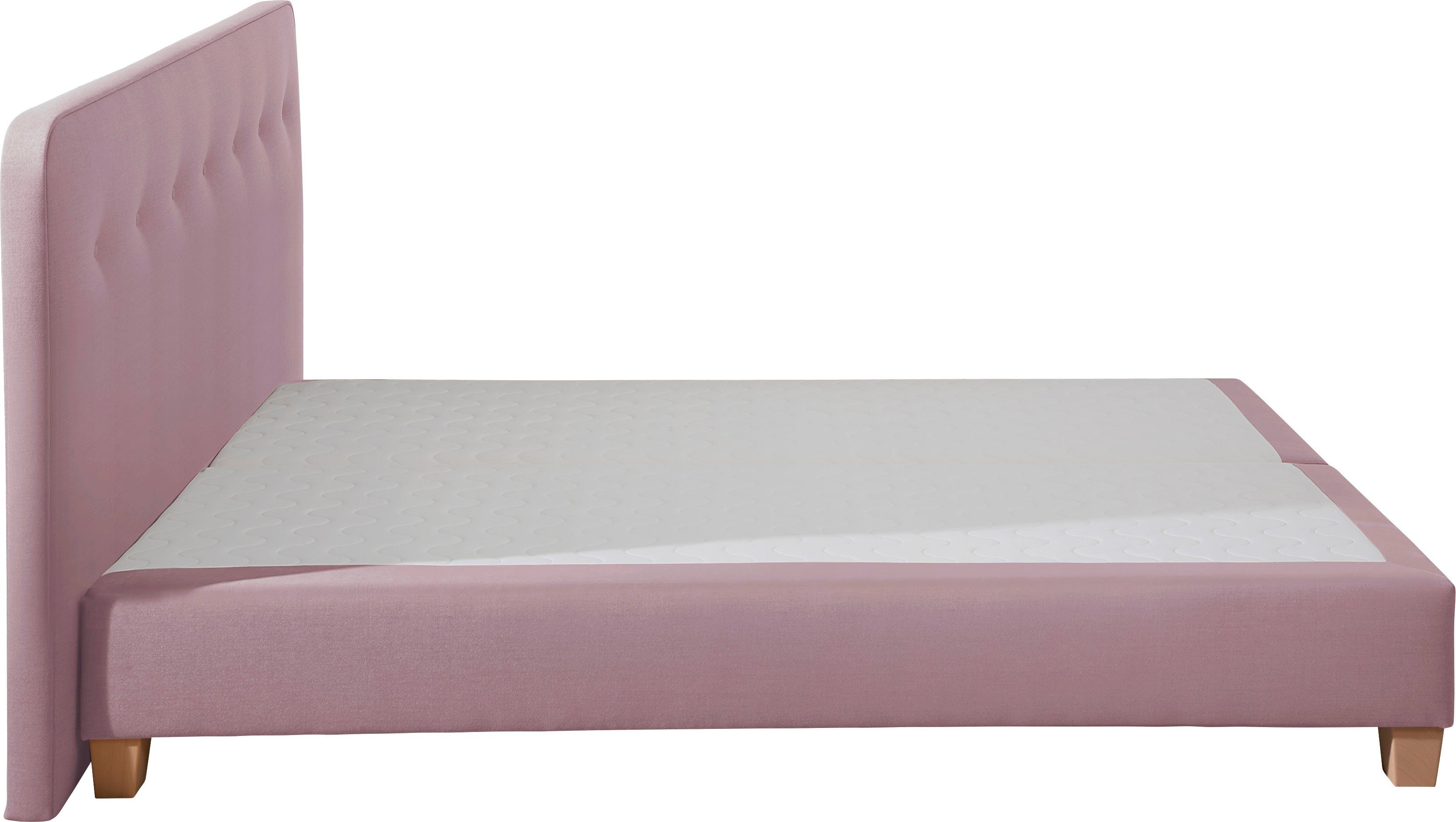 Home affaire Boxspring Fargo inclusief topper, in 3 soorten matrassen, in fluweel of structuurstof