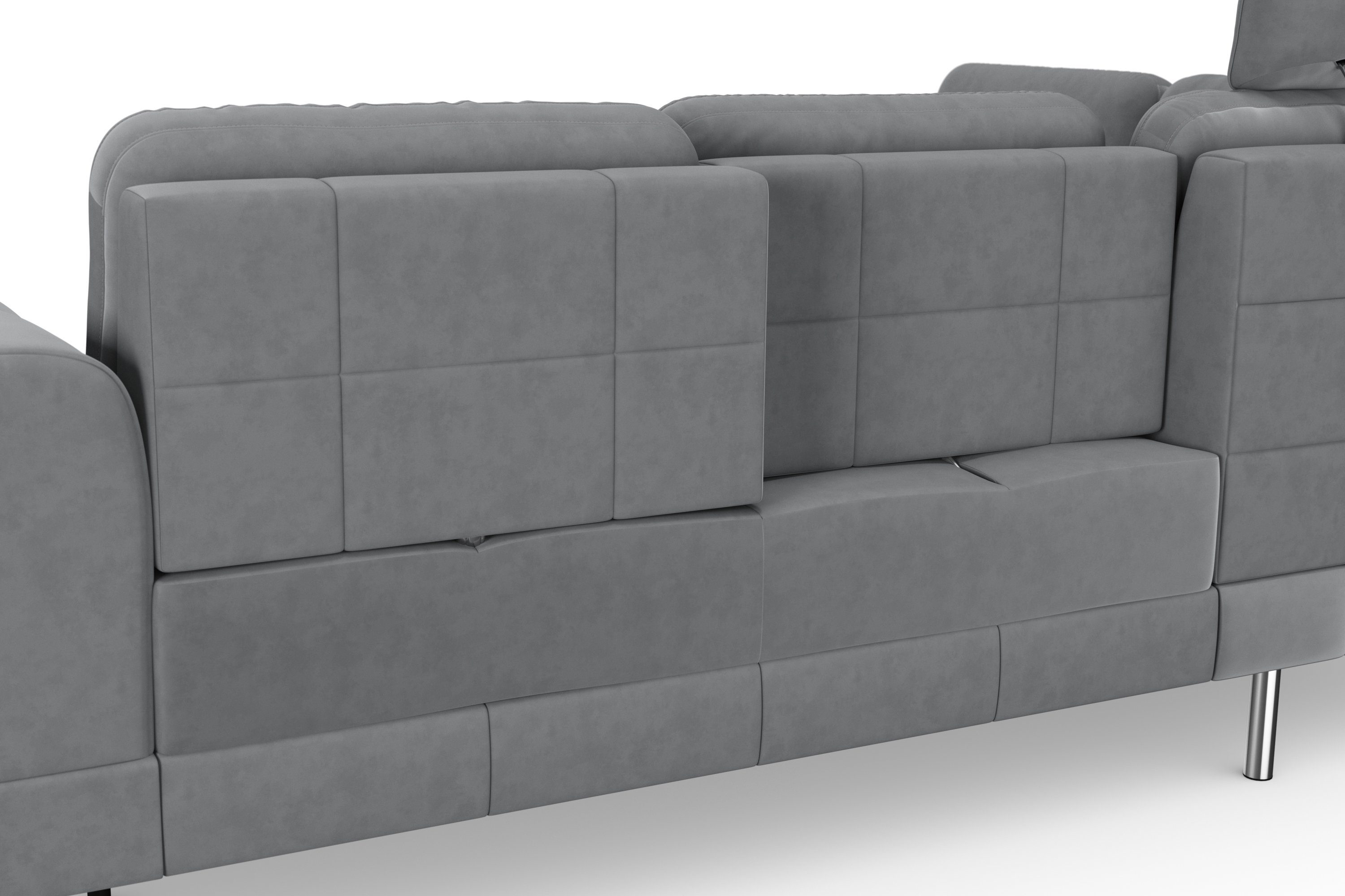 sit&more Hoekbank Bendigo L-vorm inclusief zitdiepteverstelling, bodemvrijheid 15 cm, in 2 pootkleuren