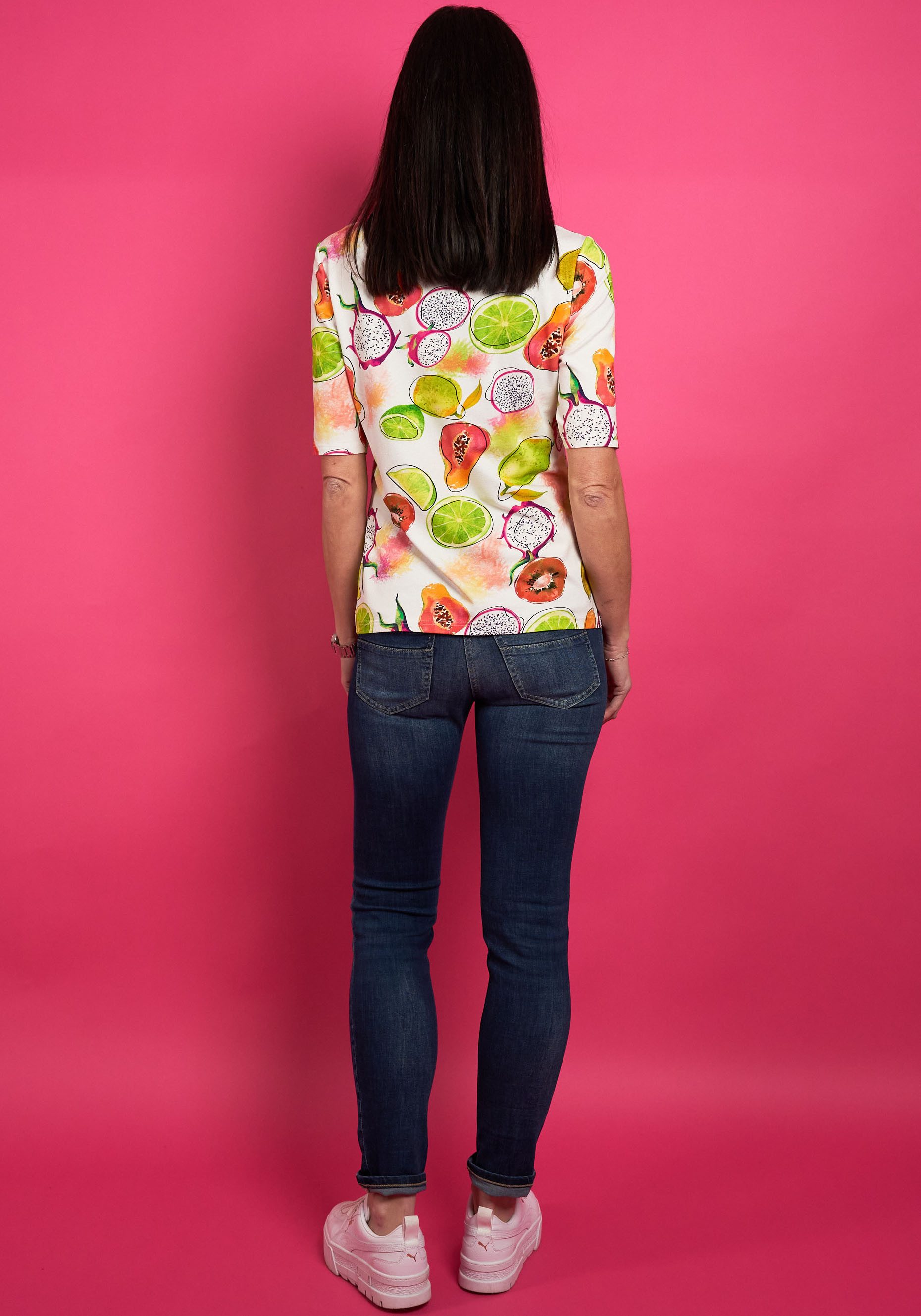 Seidel Moden T-shirt met fruitprint, made in germany