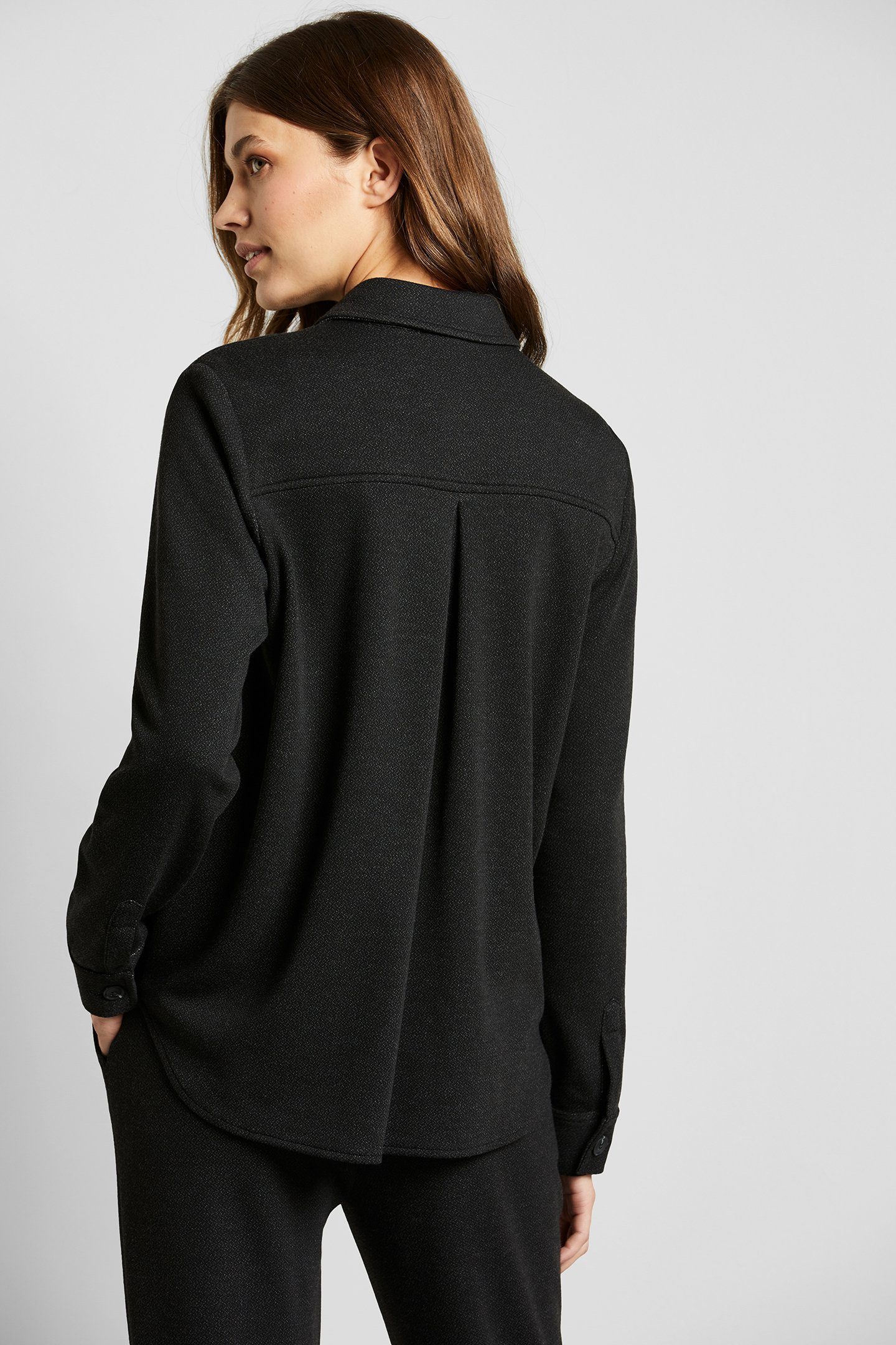 Bugatti Overhemdblouse met een afgeronde zoom