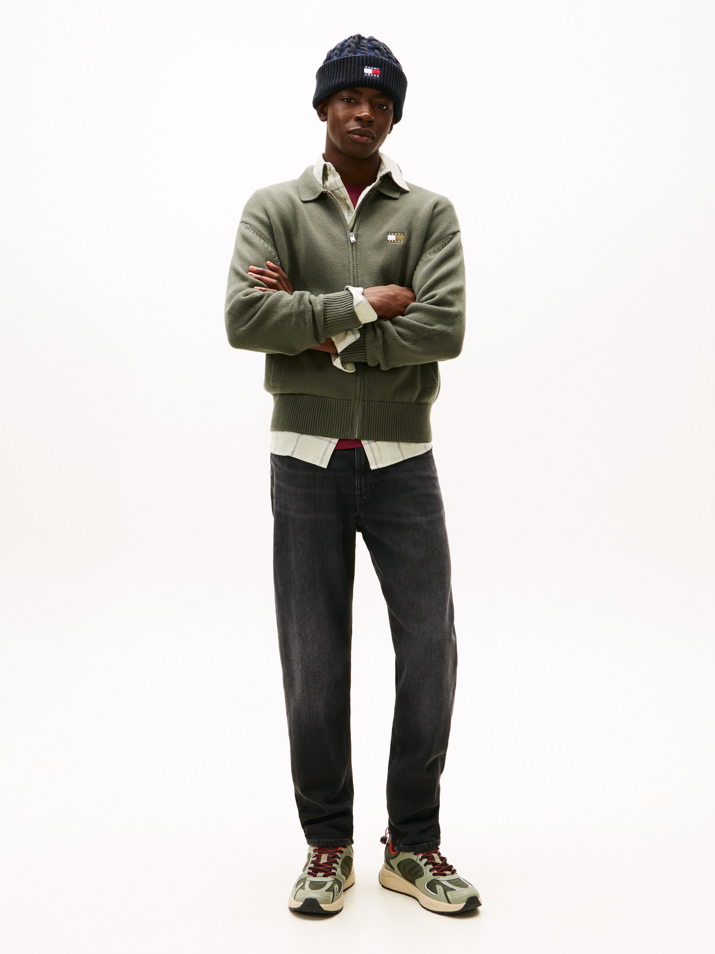 TOMMY JEANS Straight jeans Isaac Relaxed Tapered Relaxed-fit jeans met taps toelopende pijp