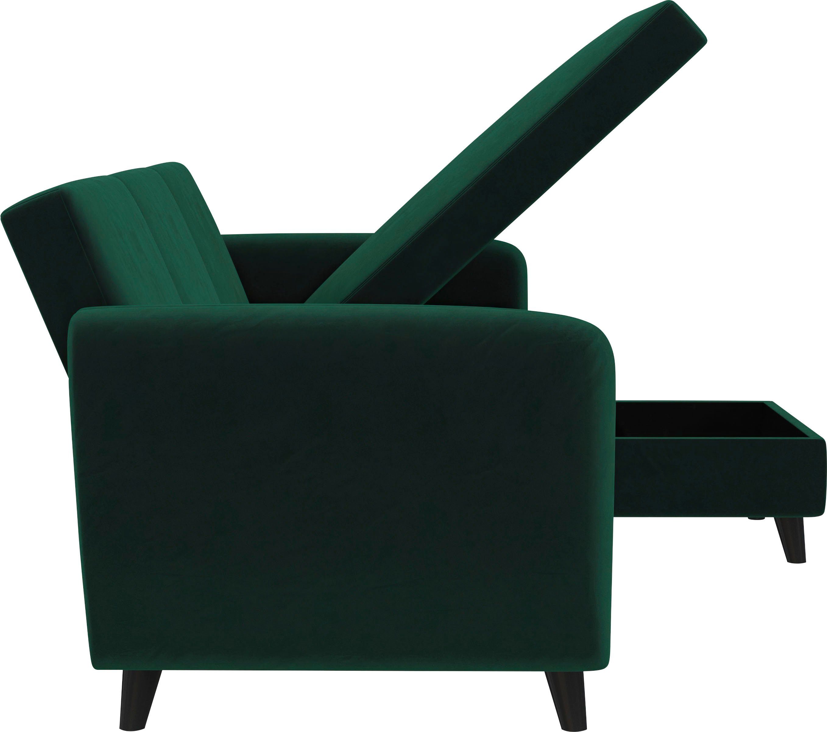 Dorel Home Hoekbank Perry, L-vorm Rugleuning, verschillende kleurvarianten, zithoogte 43 cm, breedte 219 cm